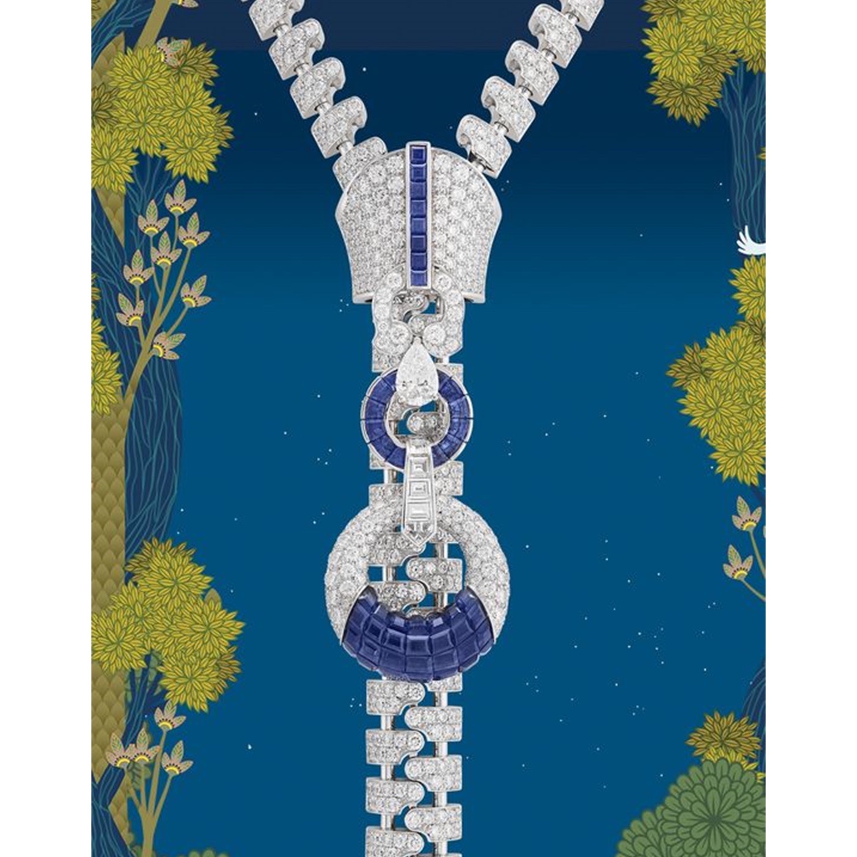 (W) Van Cleef & Arpels Vintage Alhambra Bracelet 5 Motifs Yellow Gold Tiger Eye, (W) Van Cleef & Arpels Vintage Alhambra Long Necklace 20 Motifs White Gold Diamond 착용 스타일 - 5