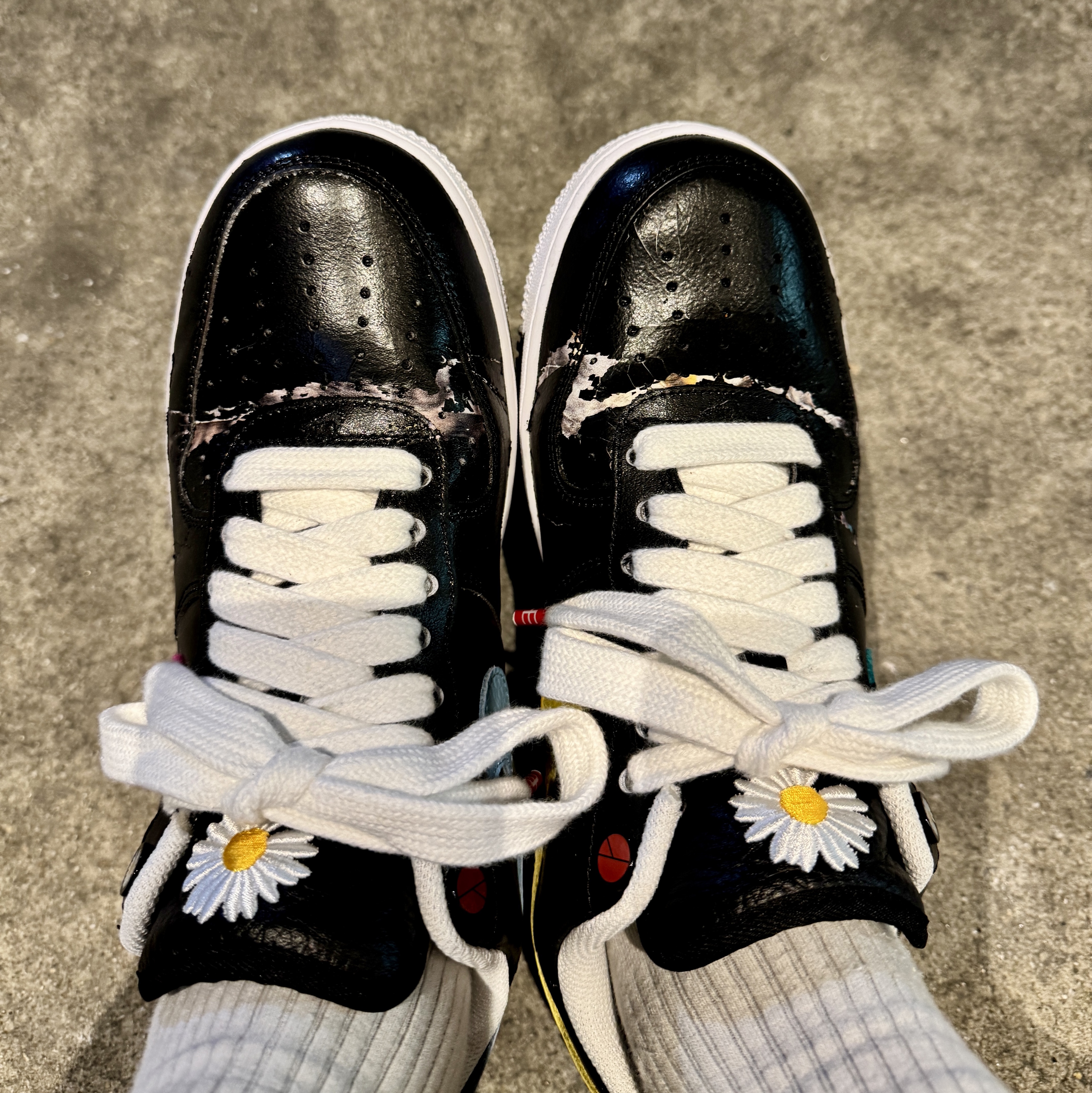 Nike x Peaceminusone Air Force 1 Low Para-Noise 3.0 Black and Multicolor 착용 스타일 - 1