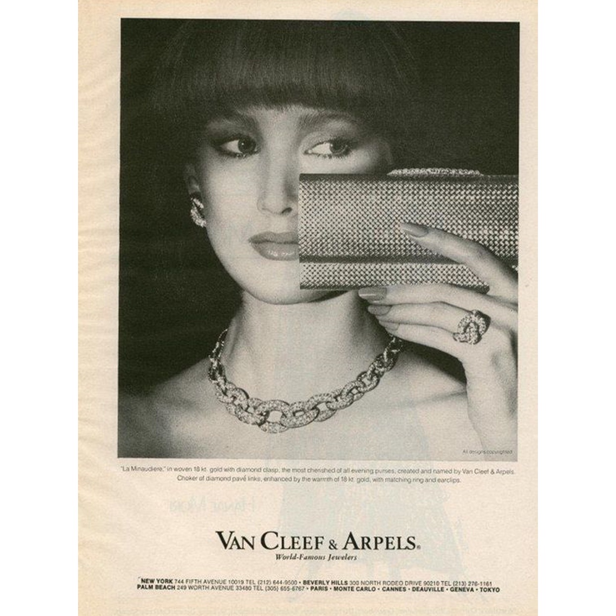 (W) Van Cleef & Arpels Vintage Alhambra Bracelet 5 Motifs Yellow Gold Tiger Eye, (W) Van Cleef & Arpels Vintage Alhambra Long Necklace 20 Motifs White Gold Diamond 착용 스타일 - 2