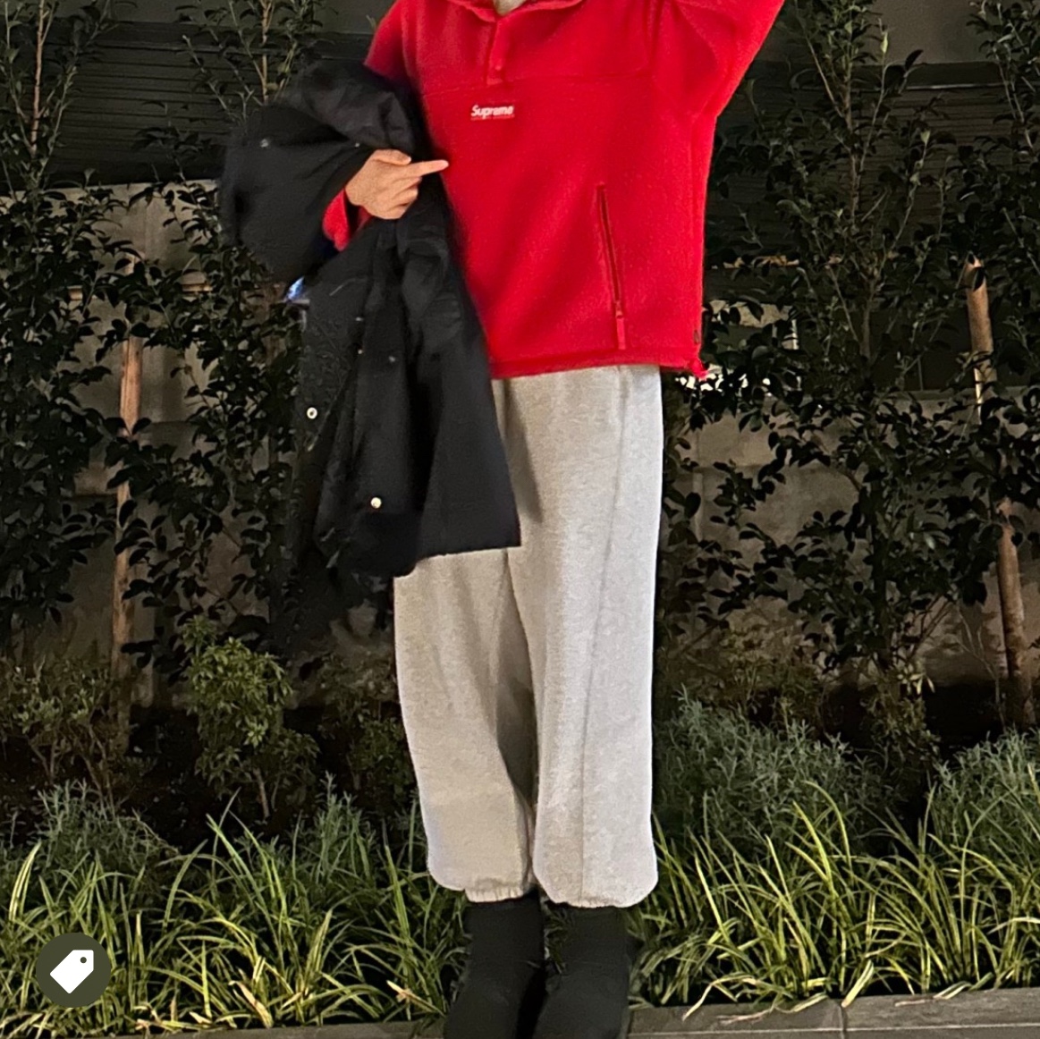 Supreme Polartec Shearling Reversible Pullover Red - 23FW 착용 스타일