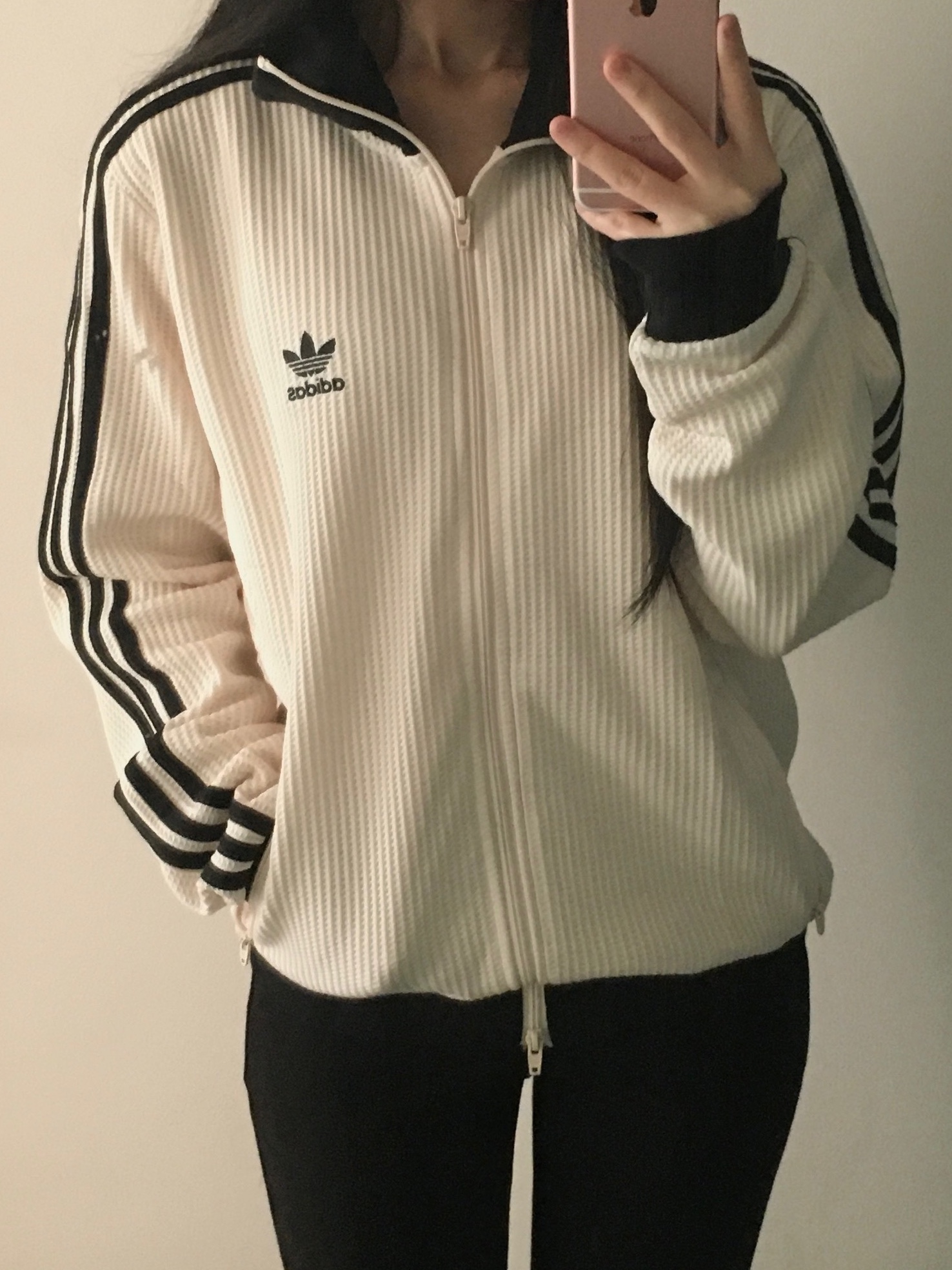 Adidas Waffle Beckenbauer Track Top Wonder White - KR Sizing 착용 스타일
