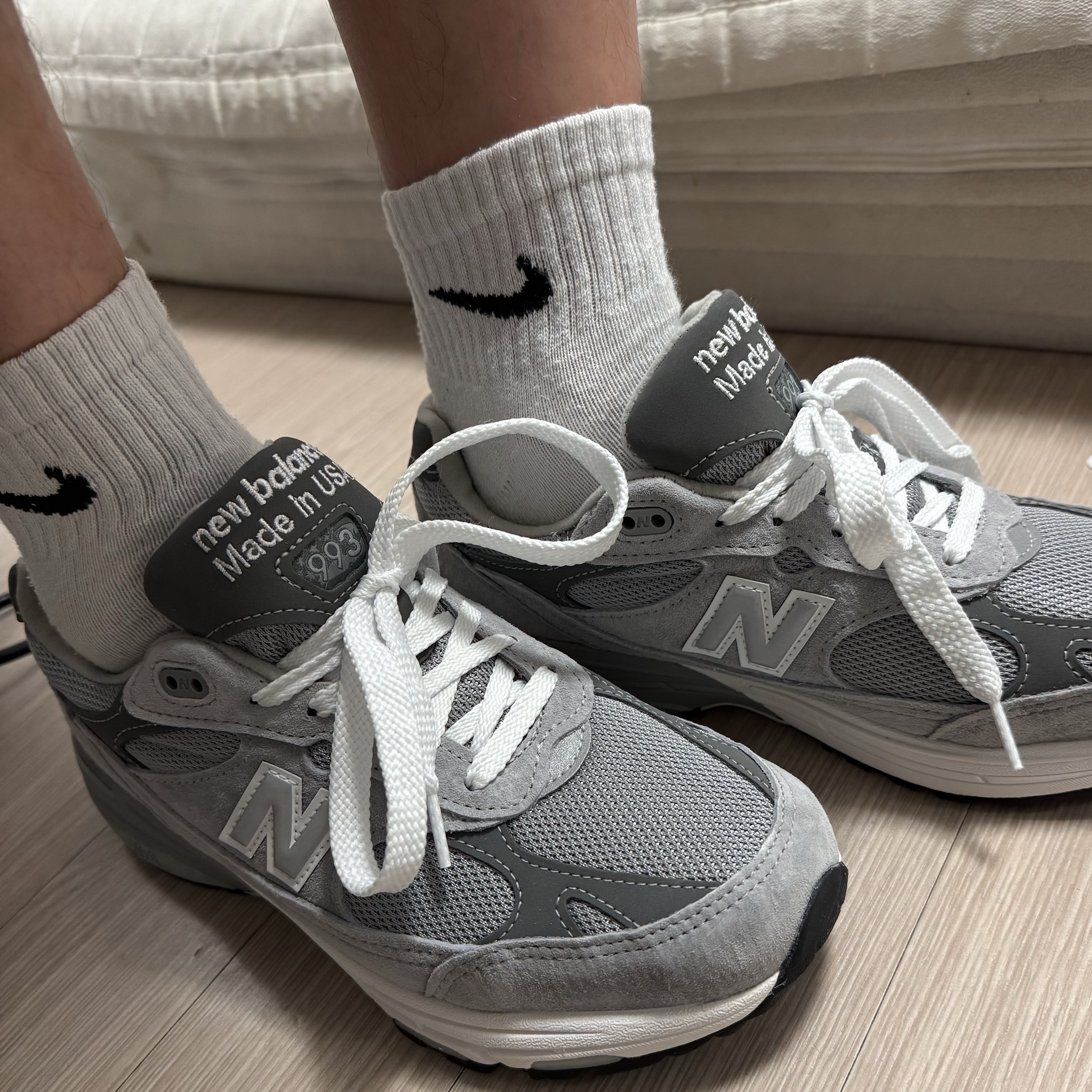 New Balance 993 Made in USA Grey - D Standard 착용 스타일