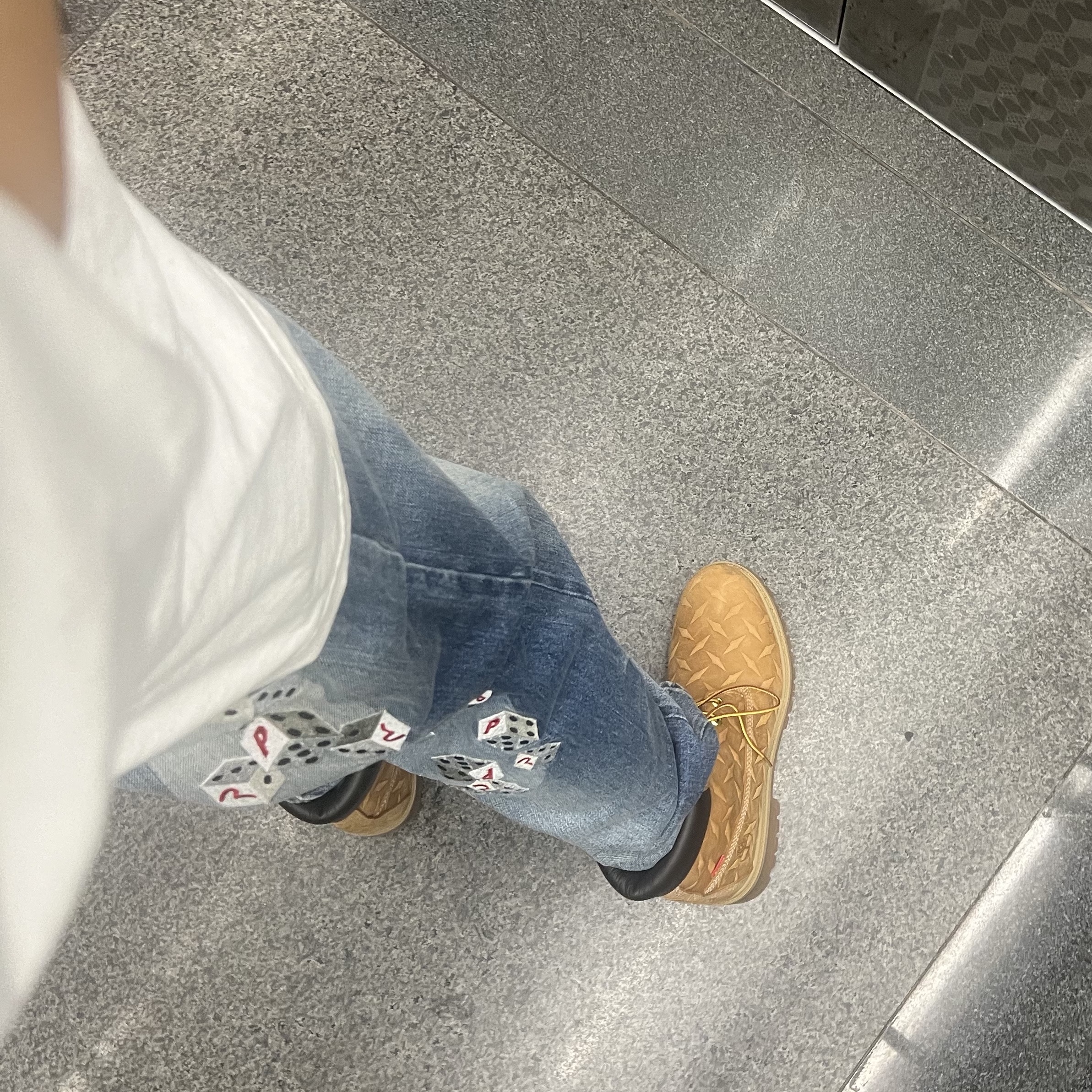 Palace x Evisu Jean Denim - 24SS, Timberland Premium 6 inch Waterproof Boot Wheat Nubuck - Wide 착용 스타일