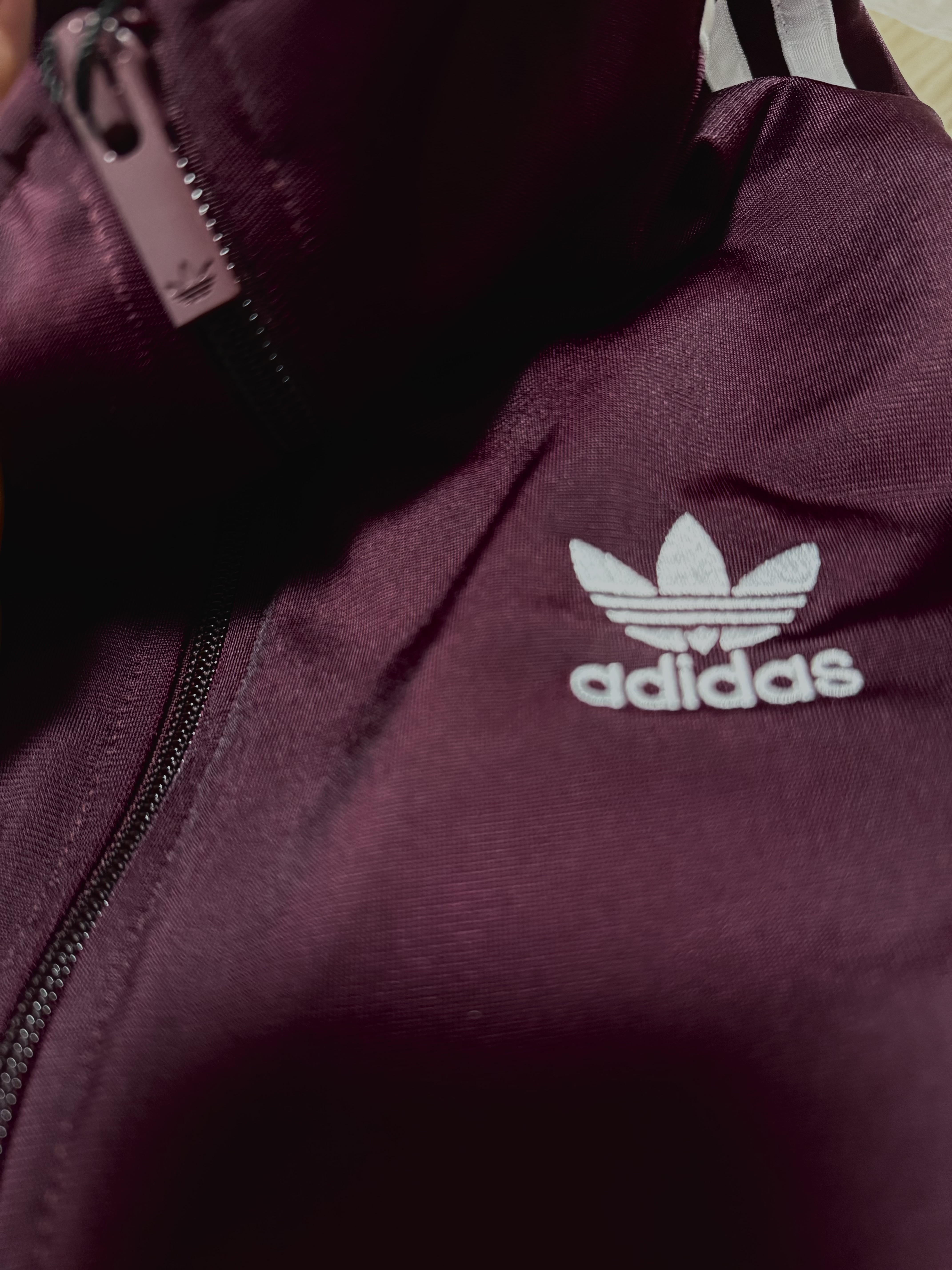 Adidas Adicolor Classic Firebird Track Top Maroon - KR Sizing 착용 스타일 - 1