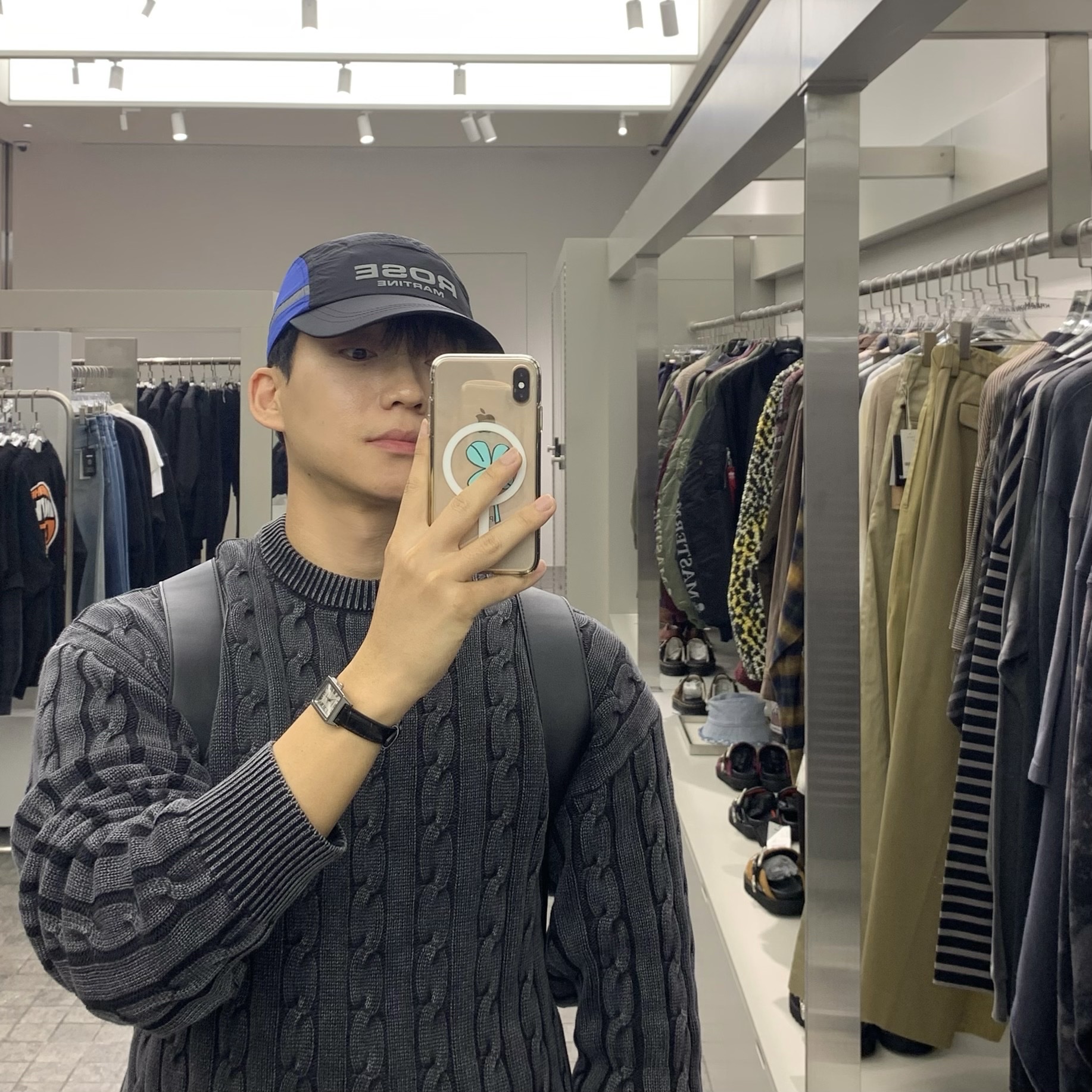 Casio LTP-V007L-7B1, Martine Rose Sports Cap Black - 24FW 착용 스타일 - 1