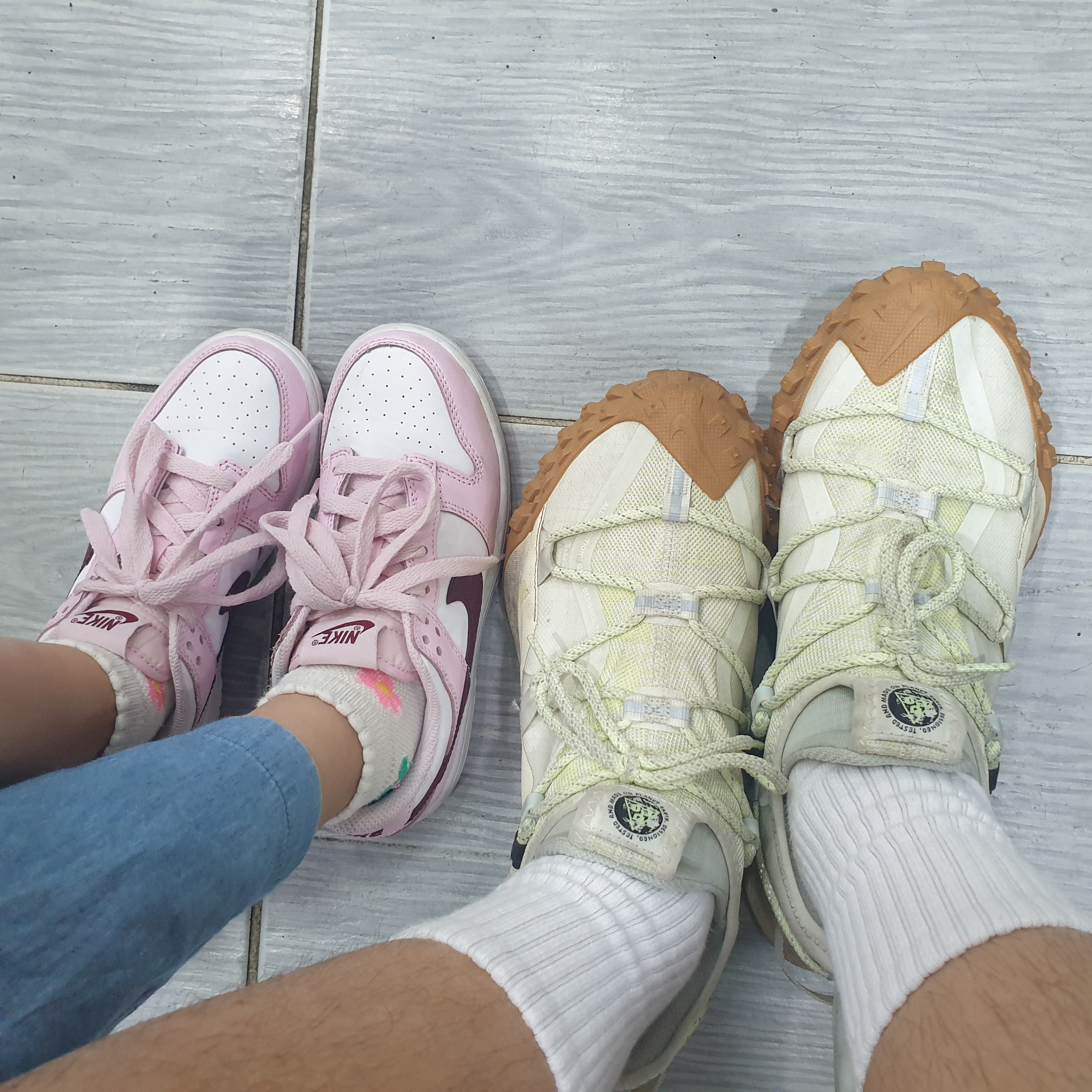 (PS) Nike Dunk Low Pink Foam, Nike ACG Mountain Fly Low Gore-Tex SE Sea Glass 착용 스타일