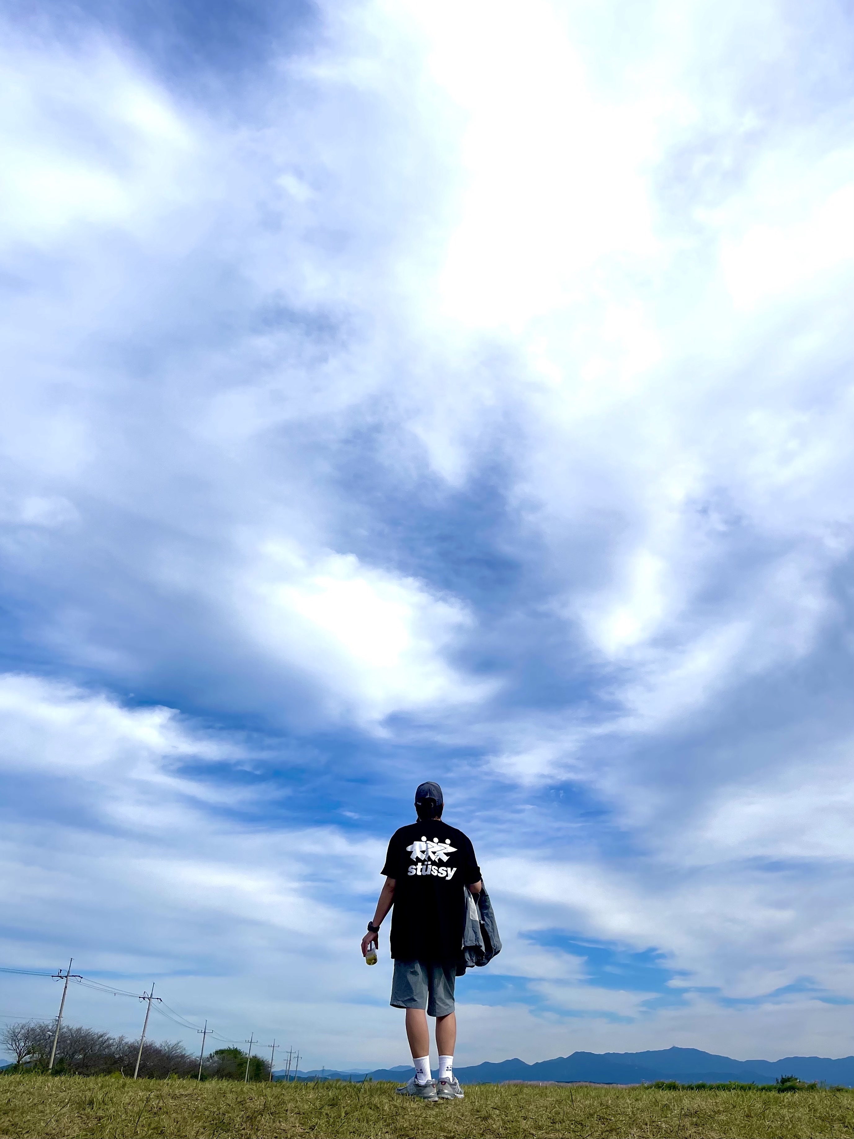 Stussy Surfwalk Pigment Dyed T-Shirt Black, Palace Y-Ripstop Shell Jacket Steel Grey - 23SS 착용 스타일 - 1