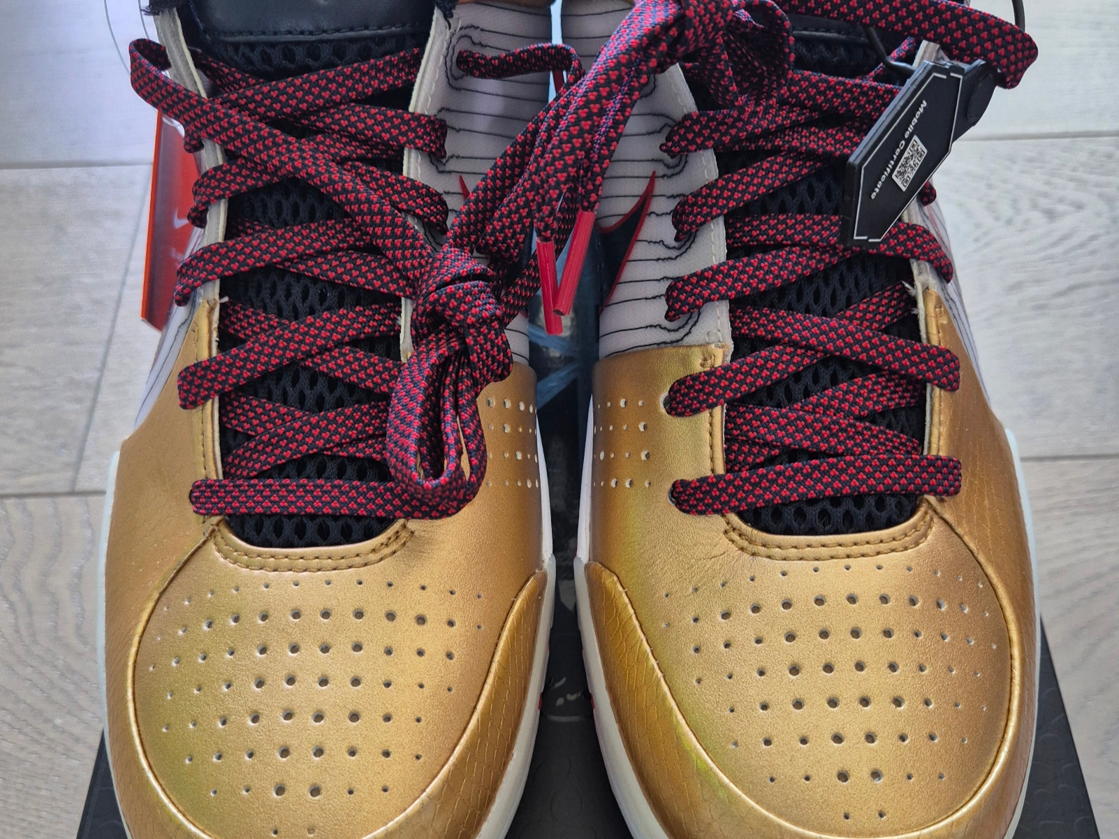 Nike Kobe 4 Protro Metallic Gold and Dark Obsidian 착용 스타일 - 1