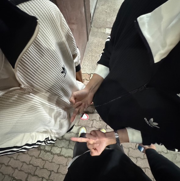 Adidas Waffle Beckenbauer Track Top Black - KR Sizing, Adidas Waffle Beckenbauer Track Top Wonder White - KR Sizing 착용 스타일 - 2