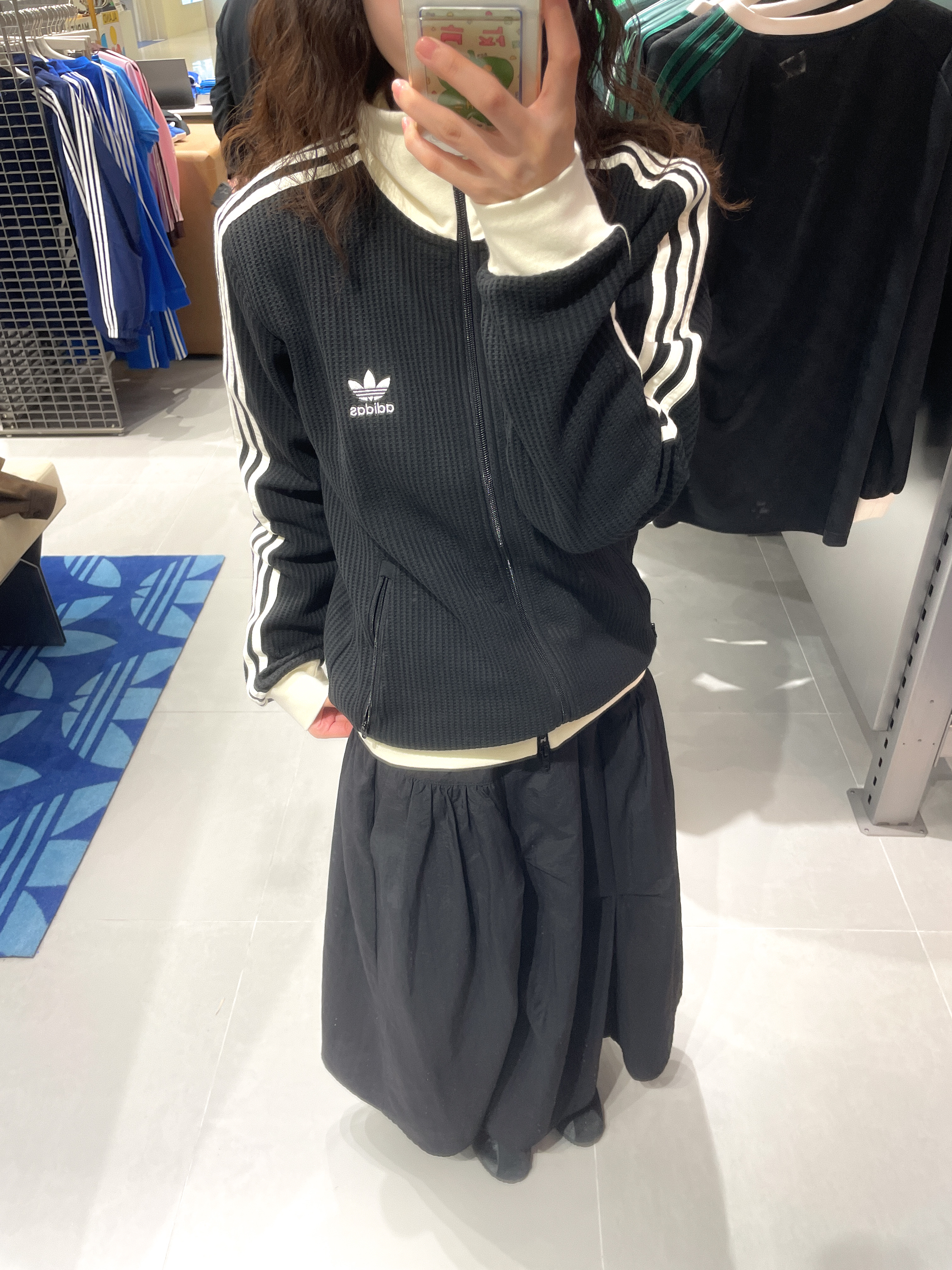 Adidas Waffle Beckenbauer Track Top Black - KR Sizing 착용 스타일