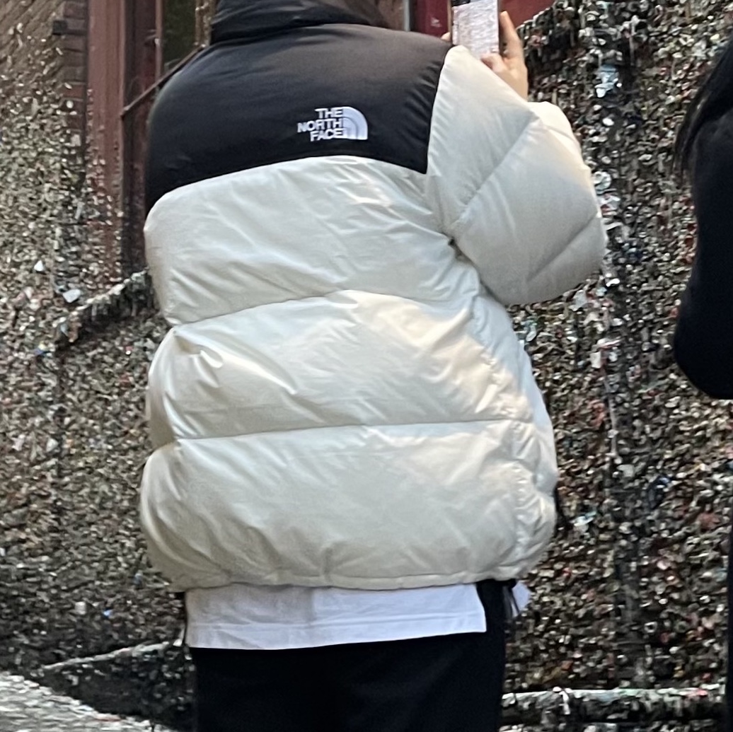 The North Face 1996 Eco Nuptse Jacket White 착용 스타일