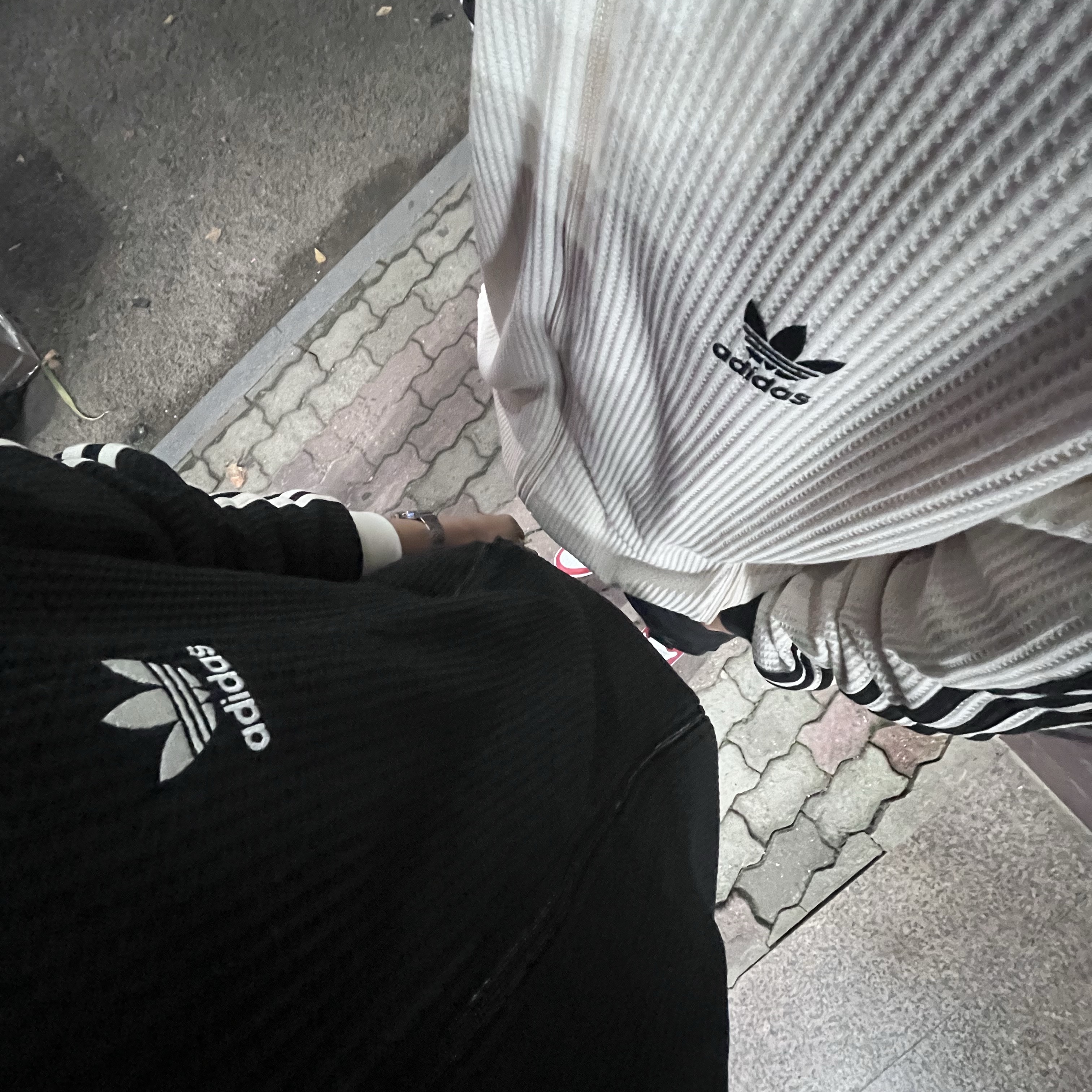Adidas Waffle Beckenbauer Track Top Black - KR Sizing, Adidas Waffle Beckenbauer Track Top Wonder White - KR Sizing 착용 스타일 - 3