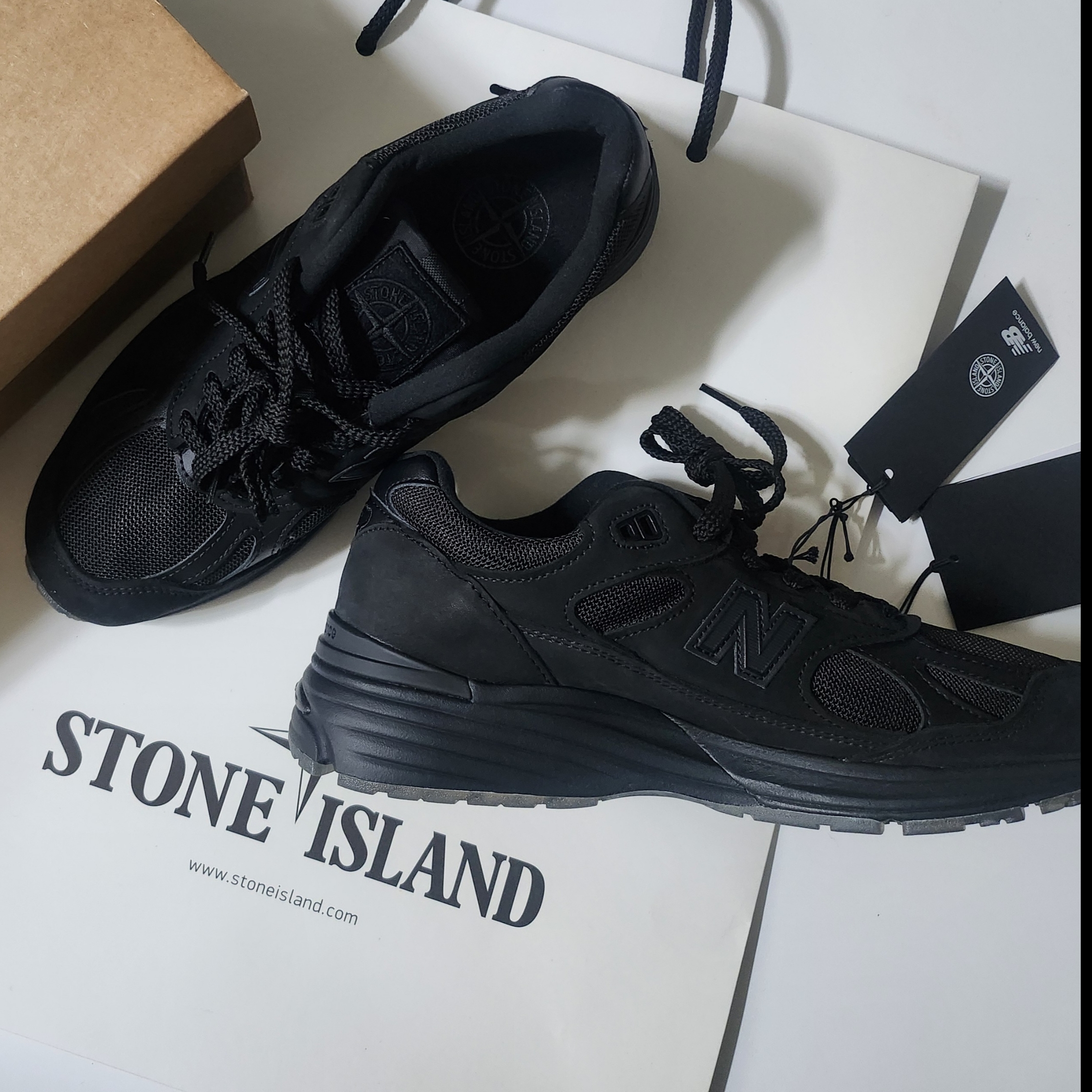 New Balance x Stone Island 991v2 Made in UK Black 착용 스타일