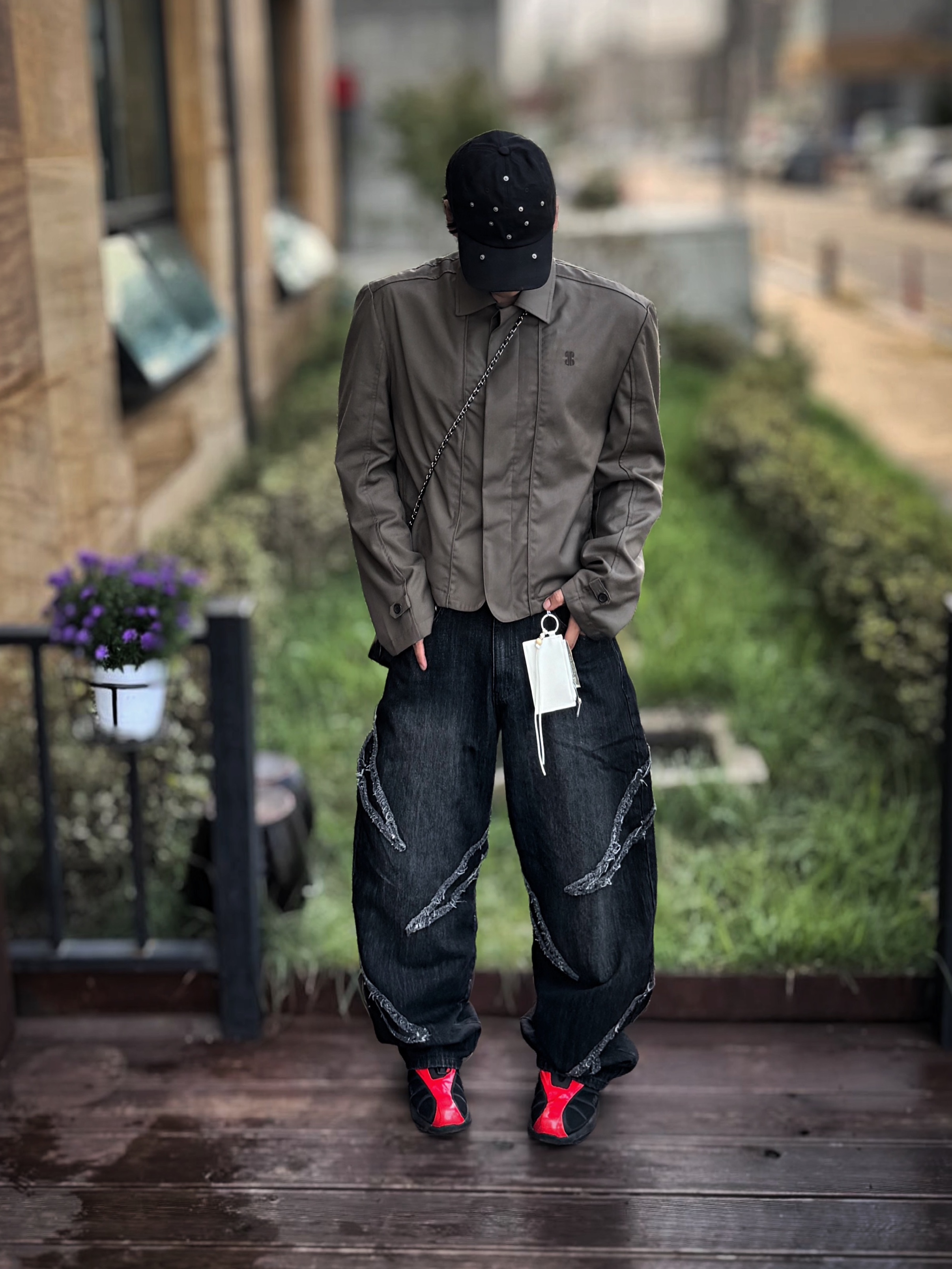 Fila Replica 2002 Black Red 착용 스타일 - 1