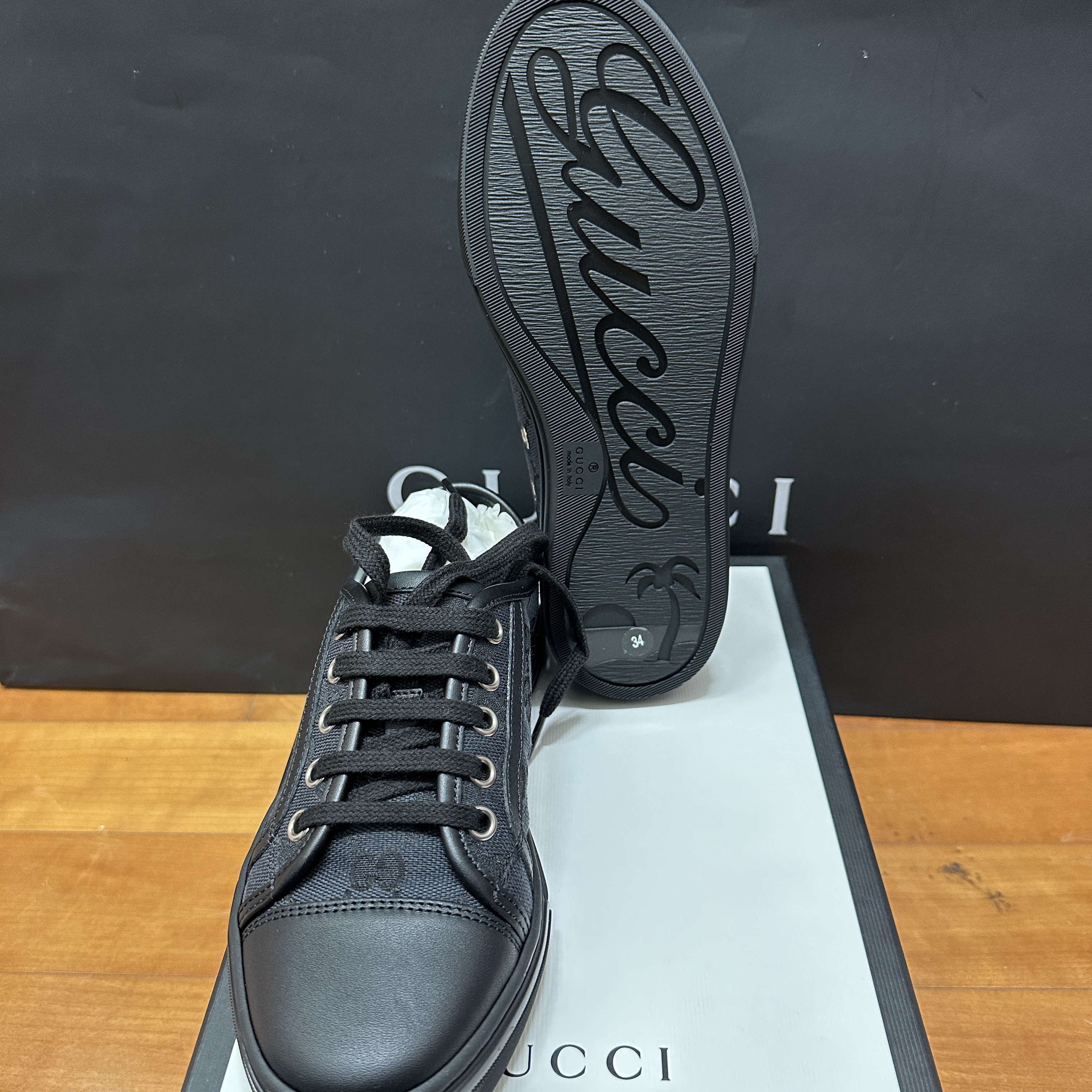 (W) Gucci GG Low Black 착용 스타일 - 2