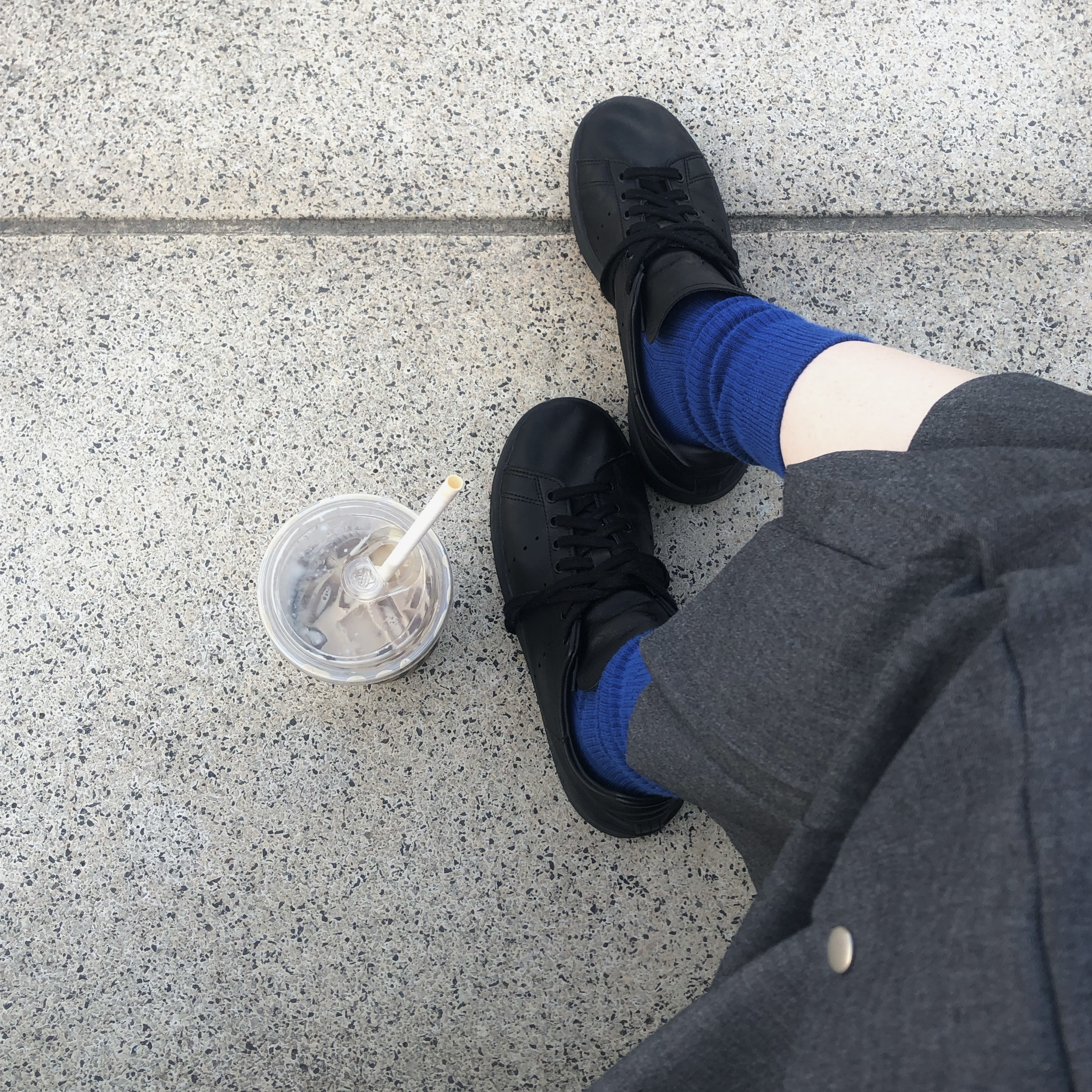 Adidas Stan Smith Decon Core Black 착용 스타일