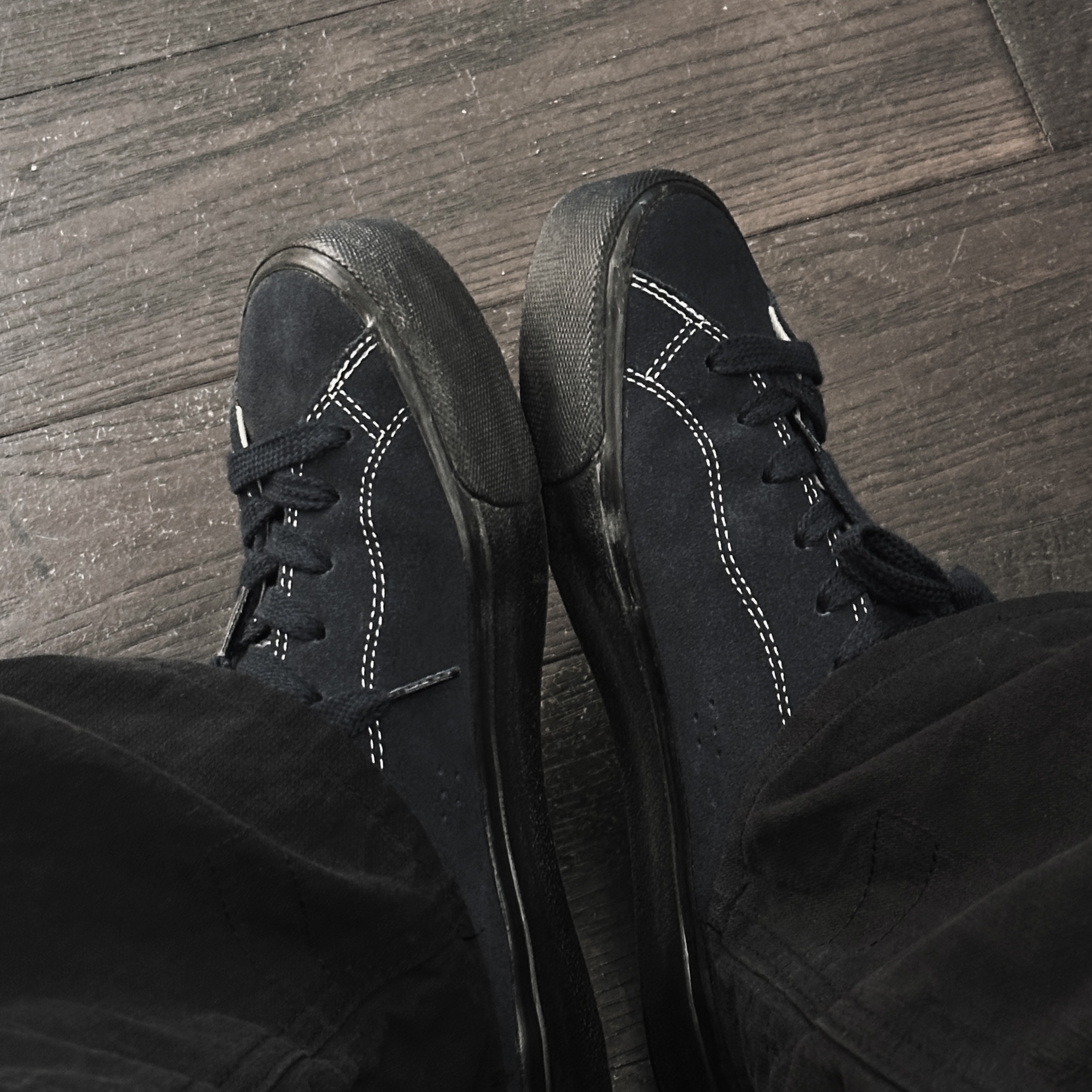 Last Resort AB Vm003 Suede Lo Navy Black 착용 스타일