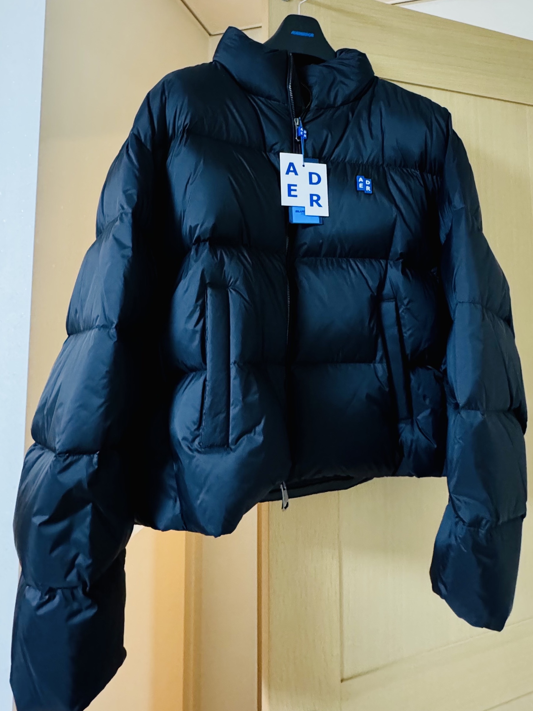Ader Error Sig; TRS/BL Tag Puffer Jacket 01 Noir 착용 스타일 - 1