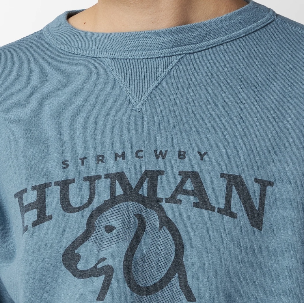 Human Made Tsuriami Sweatshirt Blue 착용 스타일 - 3