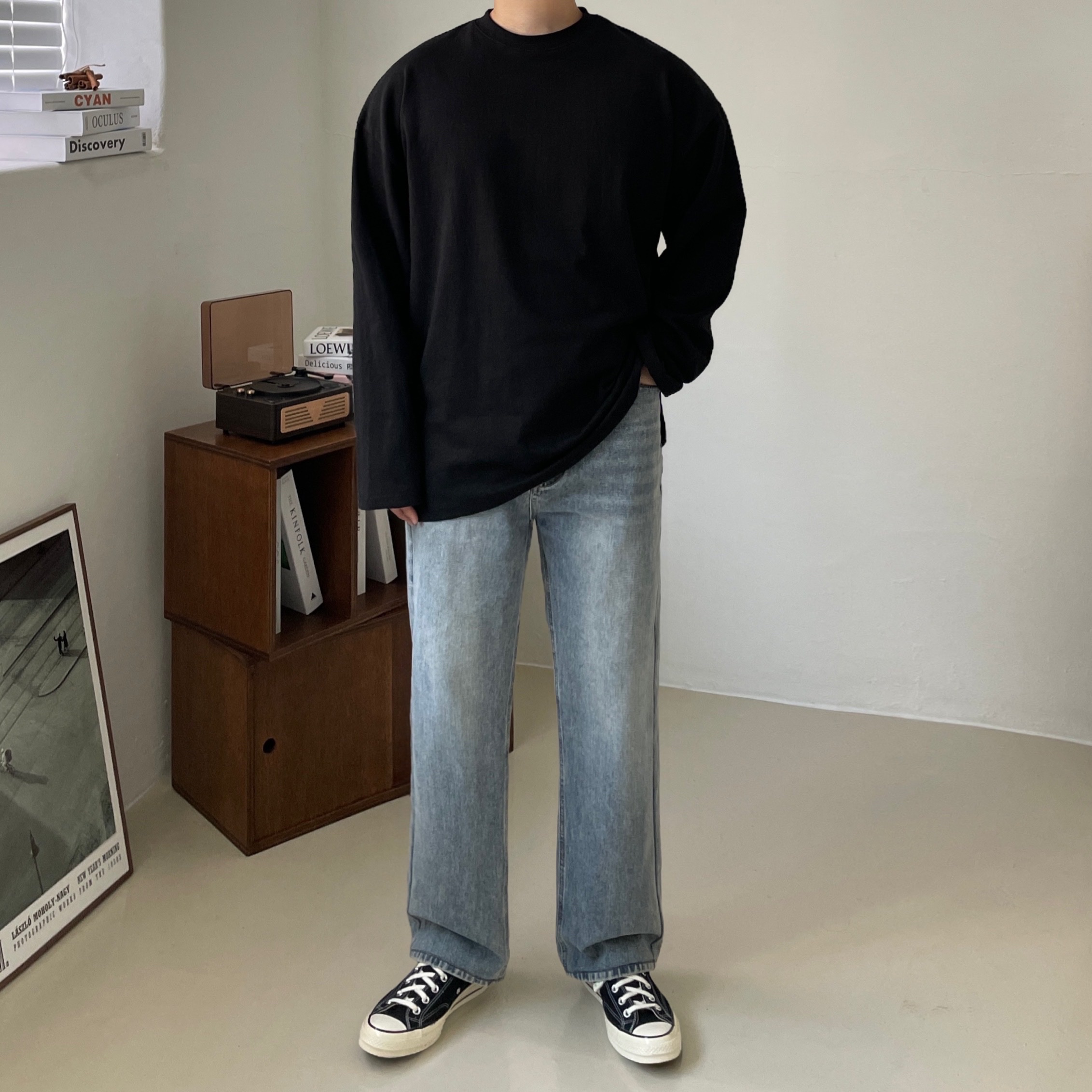 Converse Chuck 70 Ox Black - Standard 착용 스타일 - 3