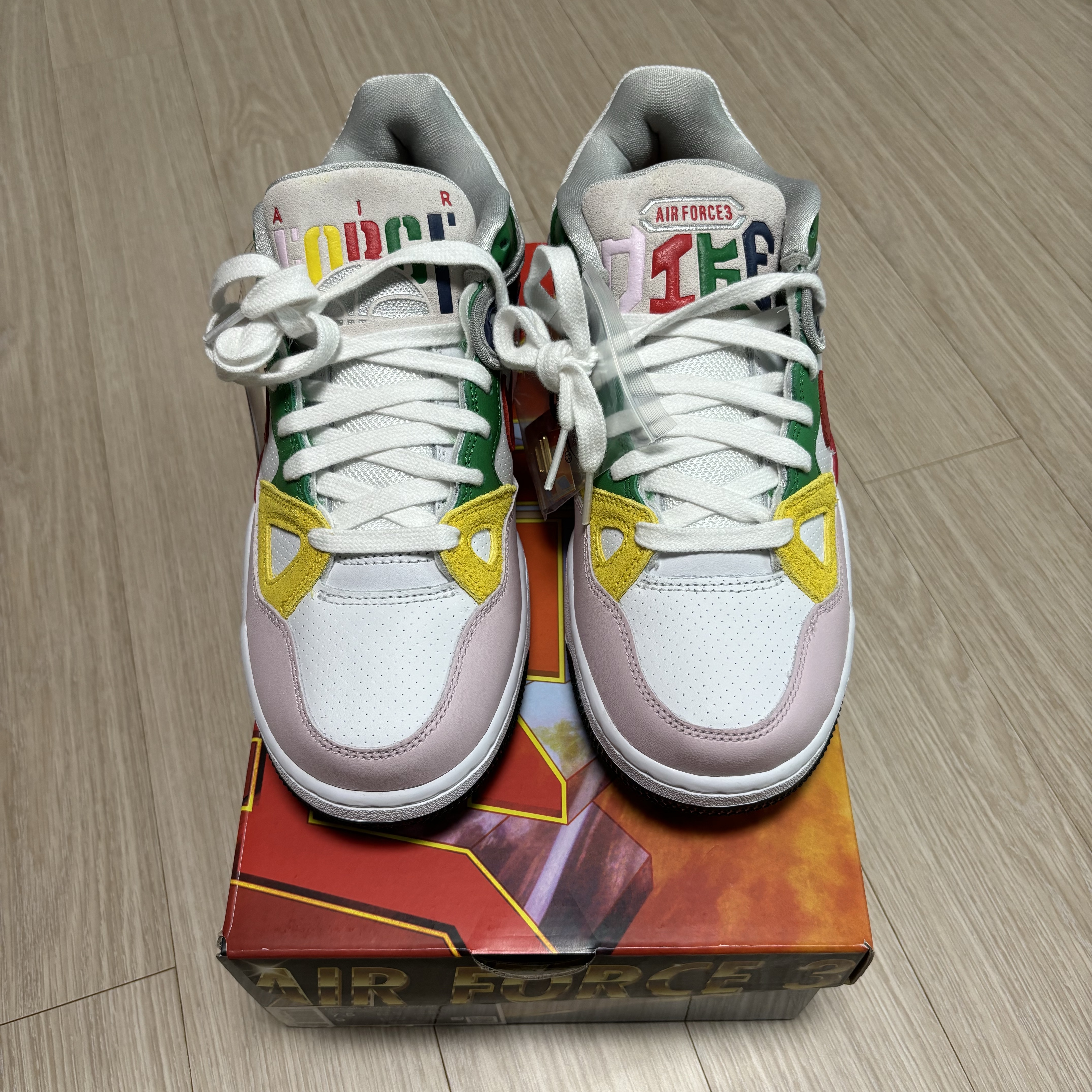 Nike x Nigo Air Force 3 Low SP Blue Void and Tour Yellow 착용 스타일 - 4