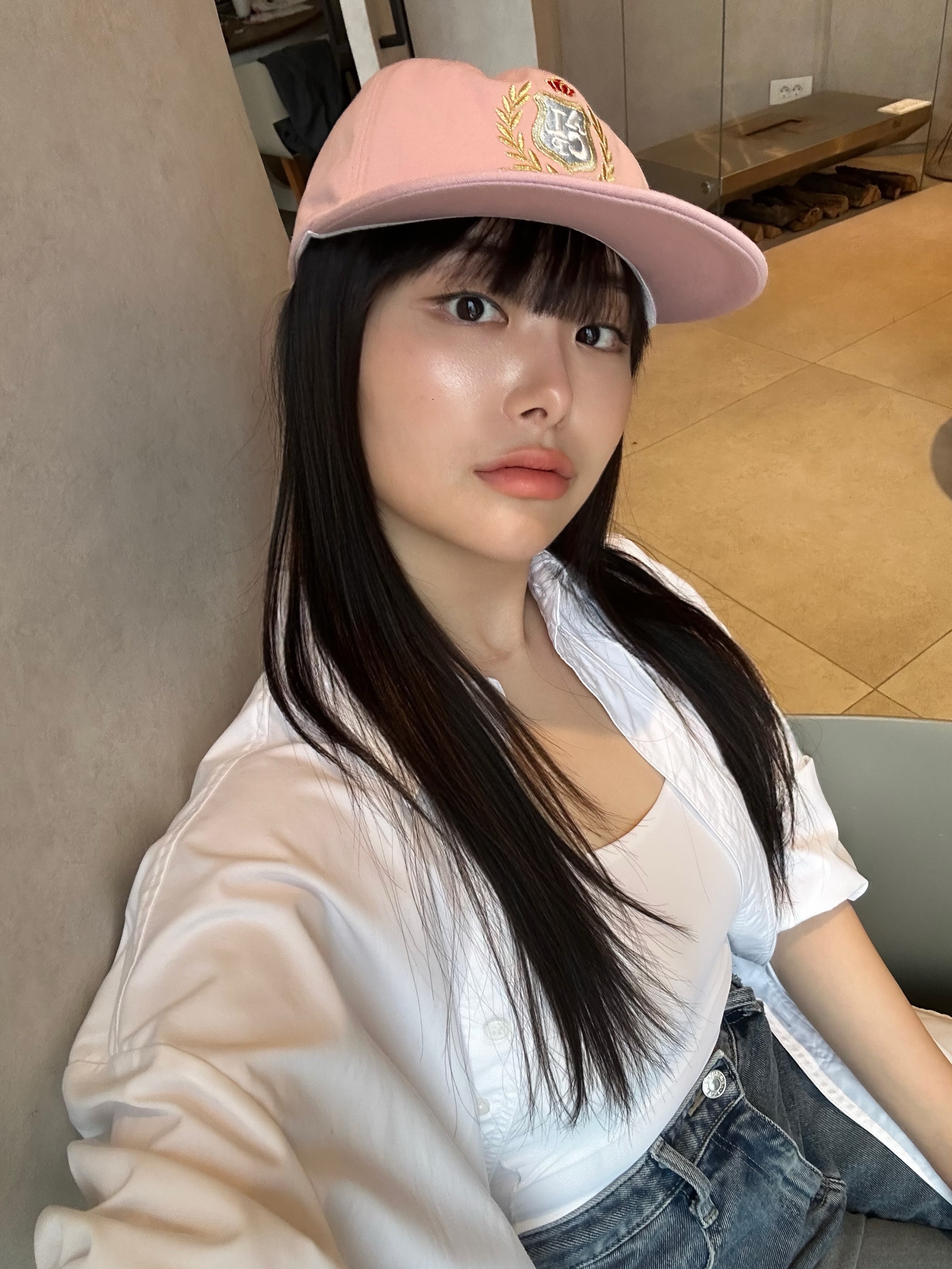 Allincomplete ALCP High School Cap Mute Pink 착용 스타일 - 1