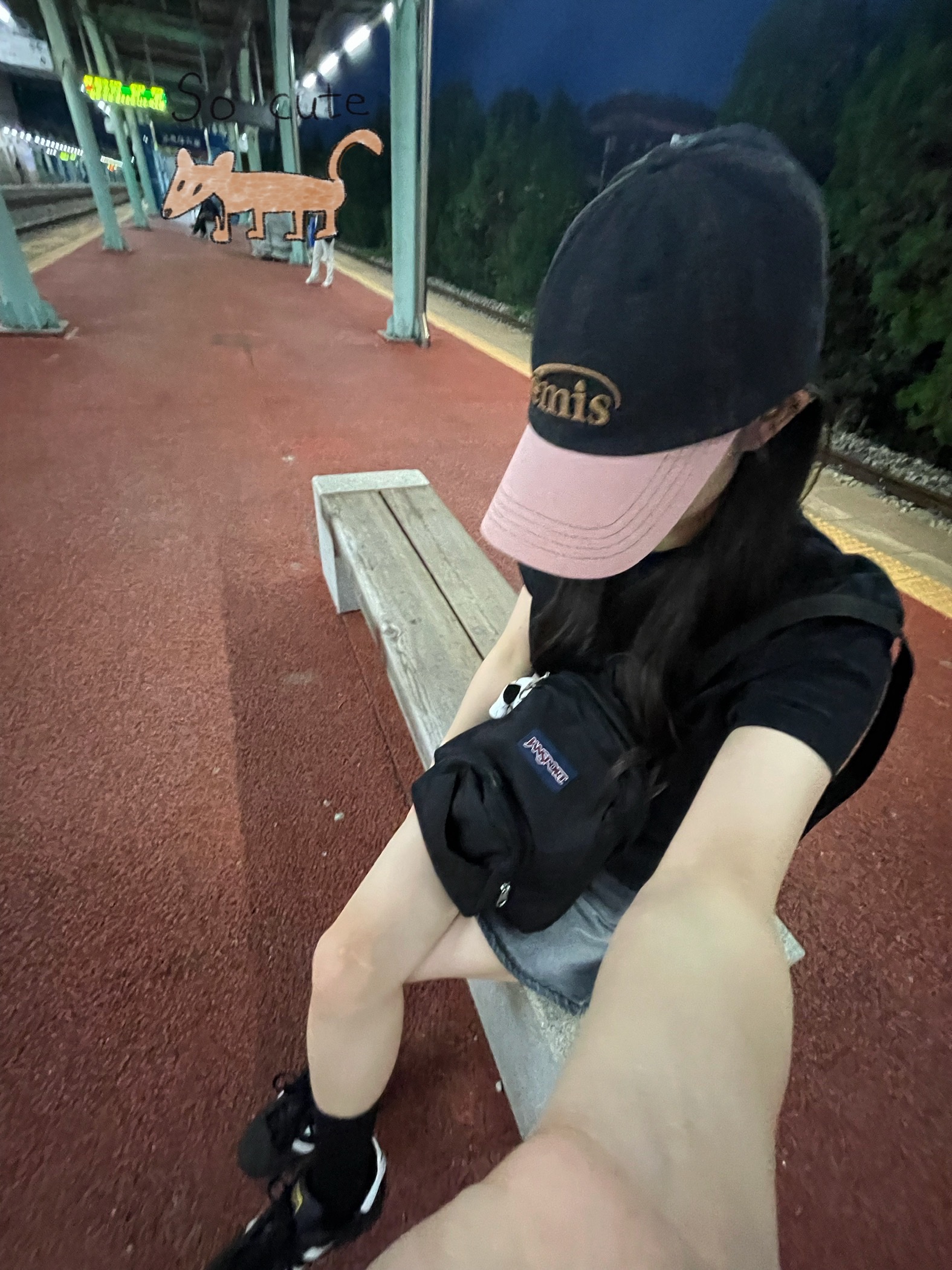 Emis Washed Denim Ball Cap Gray Pink, (J) Adidas Superstar Black White 착용 스타일
