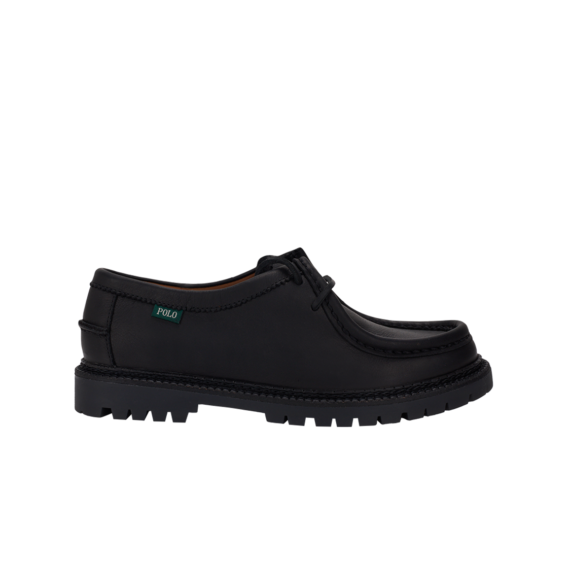 KM4CSOBRL11BK [30%적립] Polo Ralph Lauren Jett Lug Sole Leather Mock Toe Shoes Black - 24FW