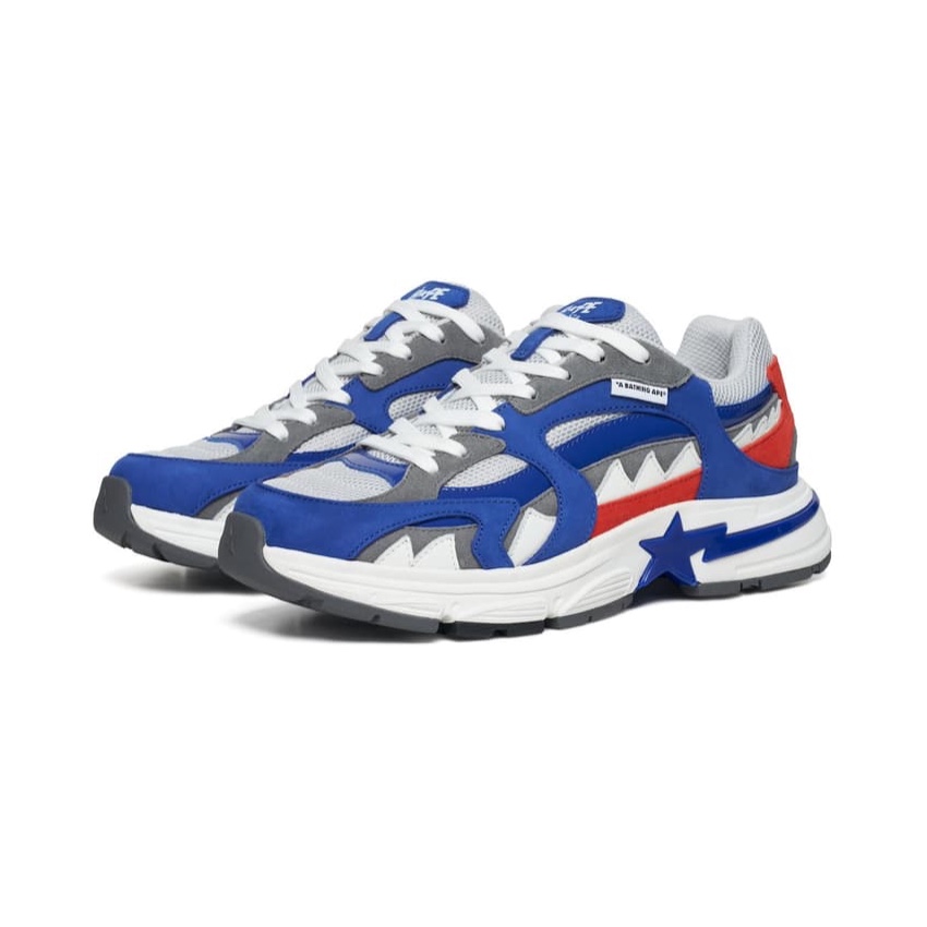 BAPE Shark Sta United Ara Black, BAPE Shark Sta UK White 착용 스타일 - 2