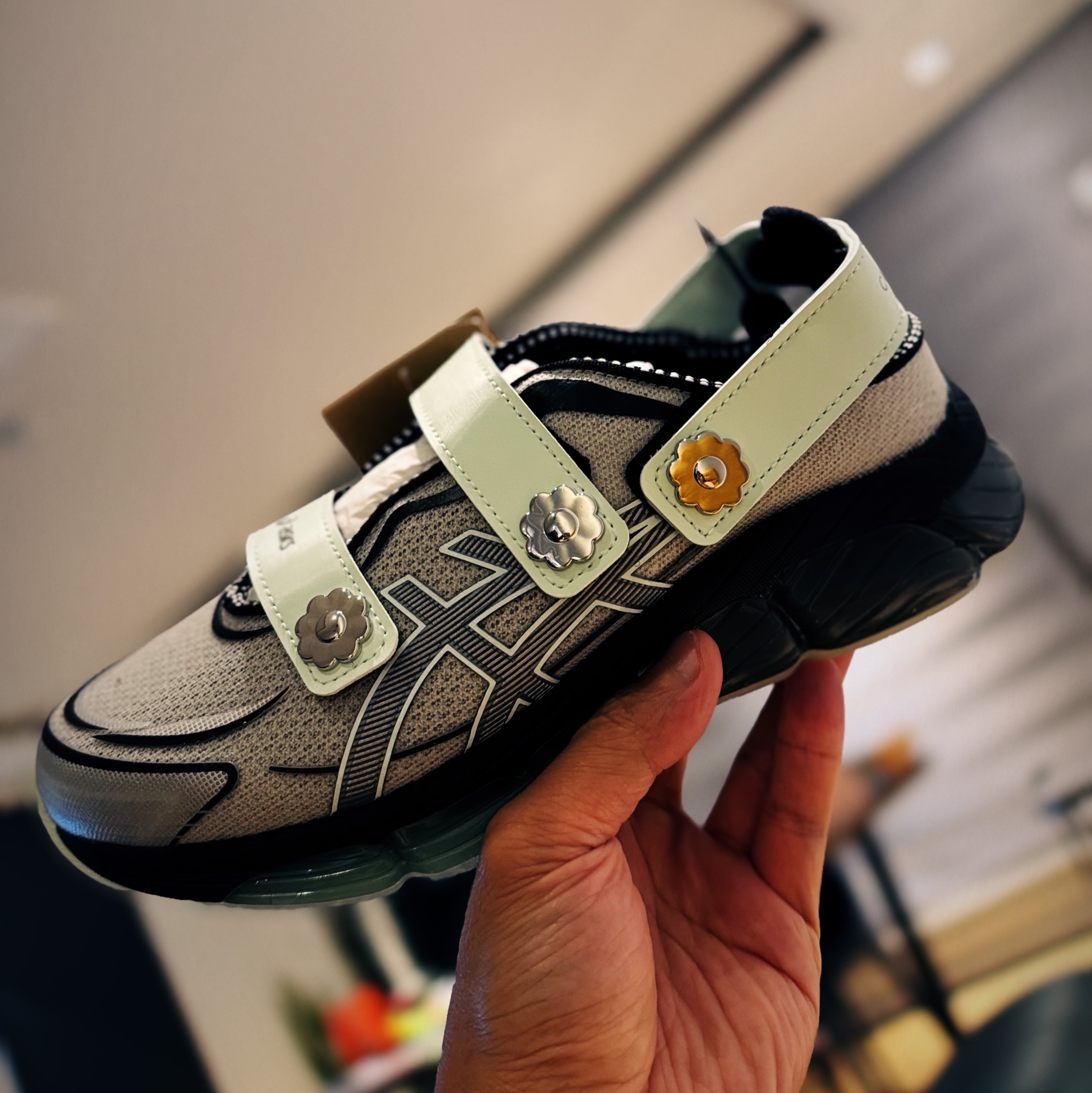 Asics x Cecilie Bahnsen Gel-Quantum 360 VIII Silver Mint 착용 스타일