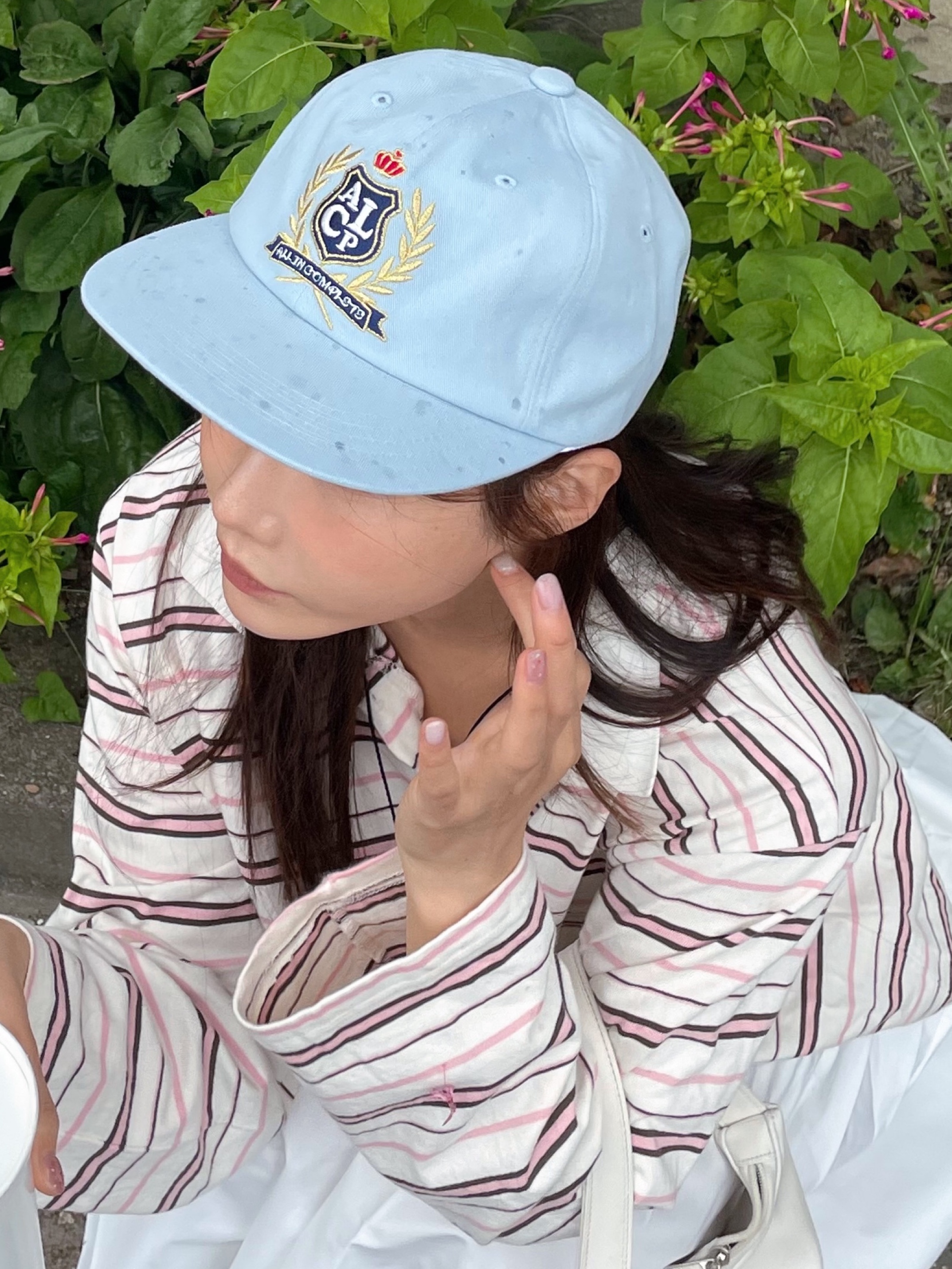 Allincomplete ALCP High School Cap Sky Blue 착용 스타일 - 1