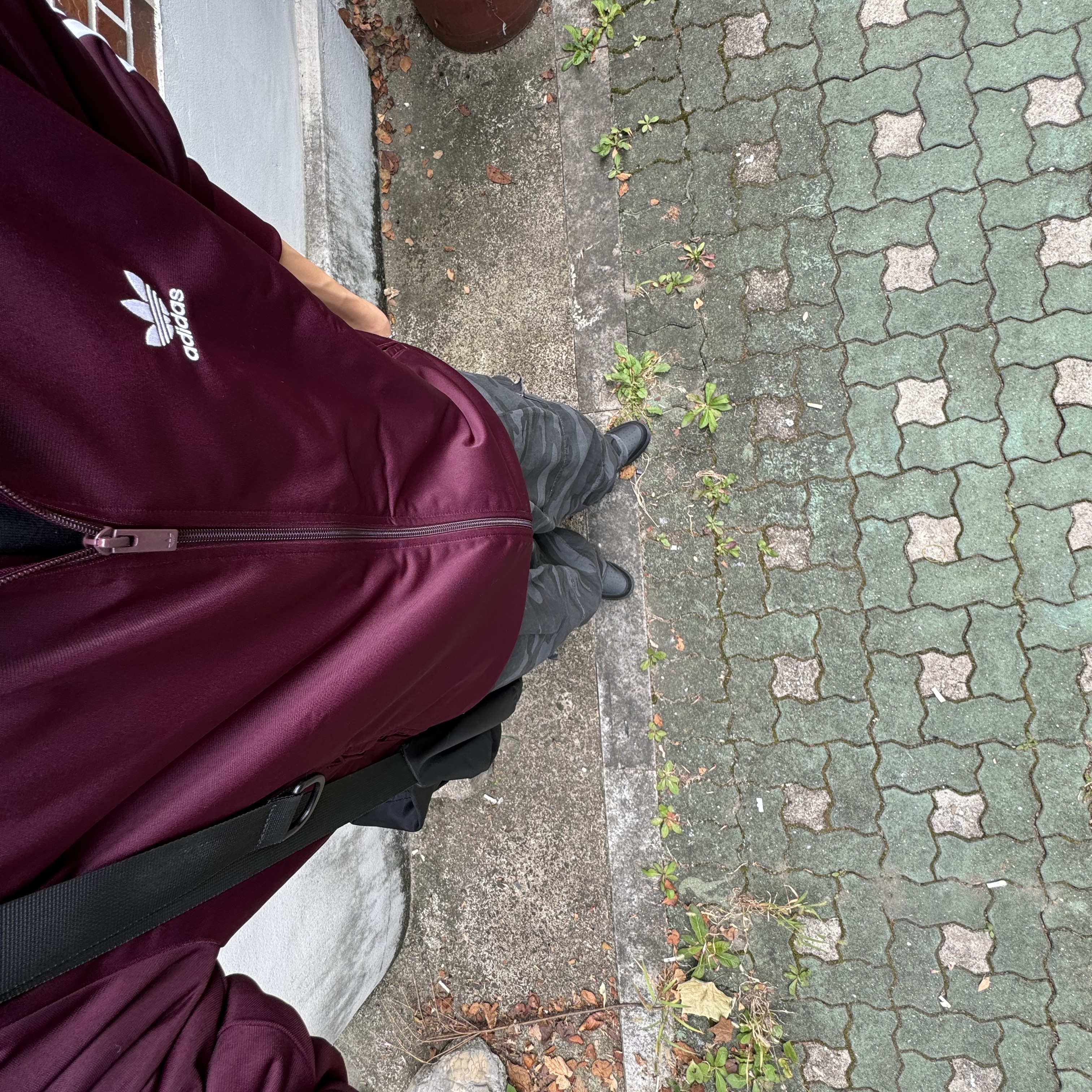 Adidas Adicolor Classic Firebird Track Top Maroon - KR Sizing 착용 스타일