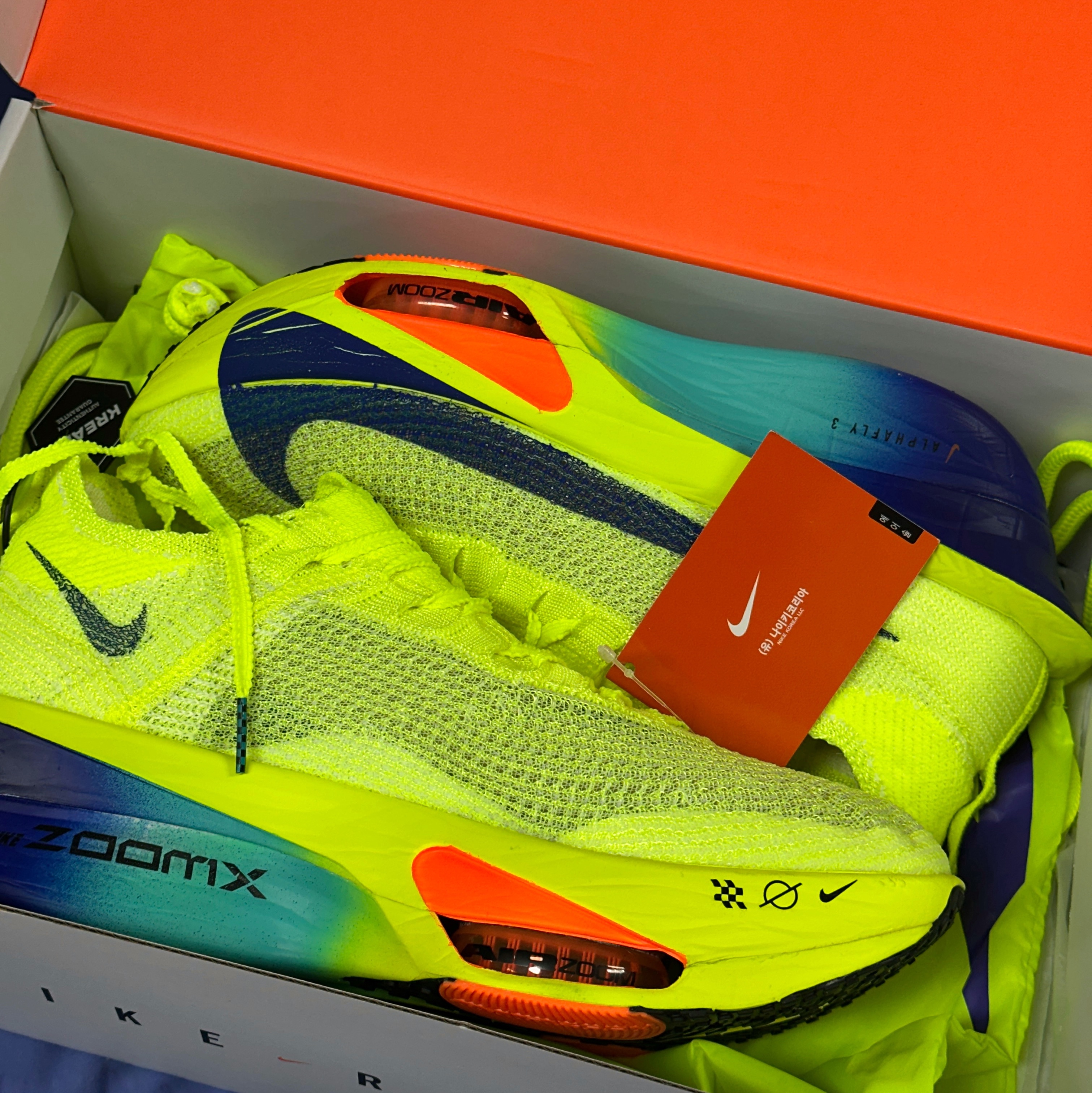 Nike Air Zoom Alphafly Next% 3 Volt 착용 스타일
