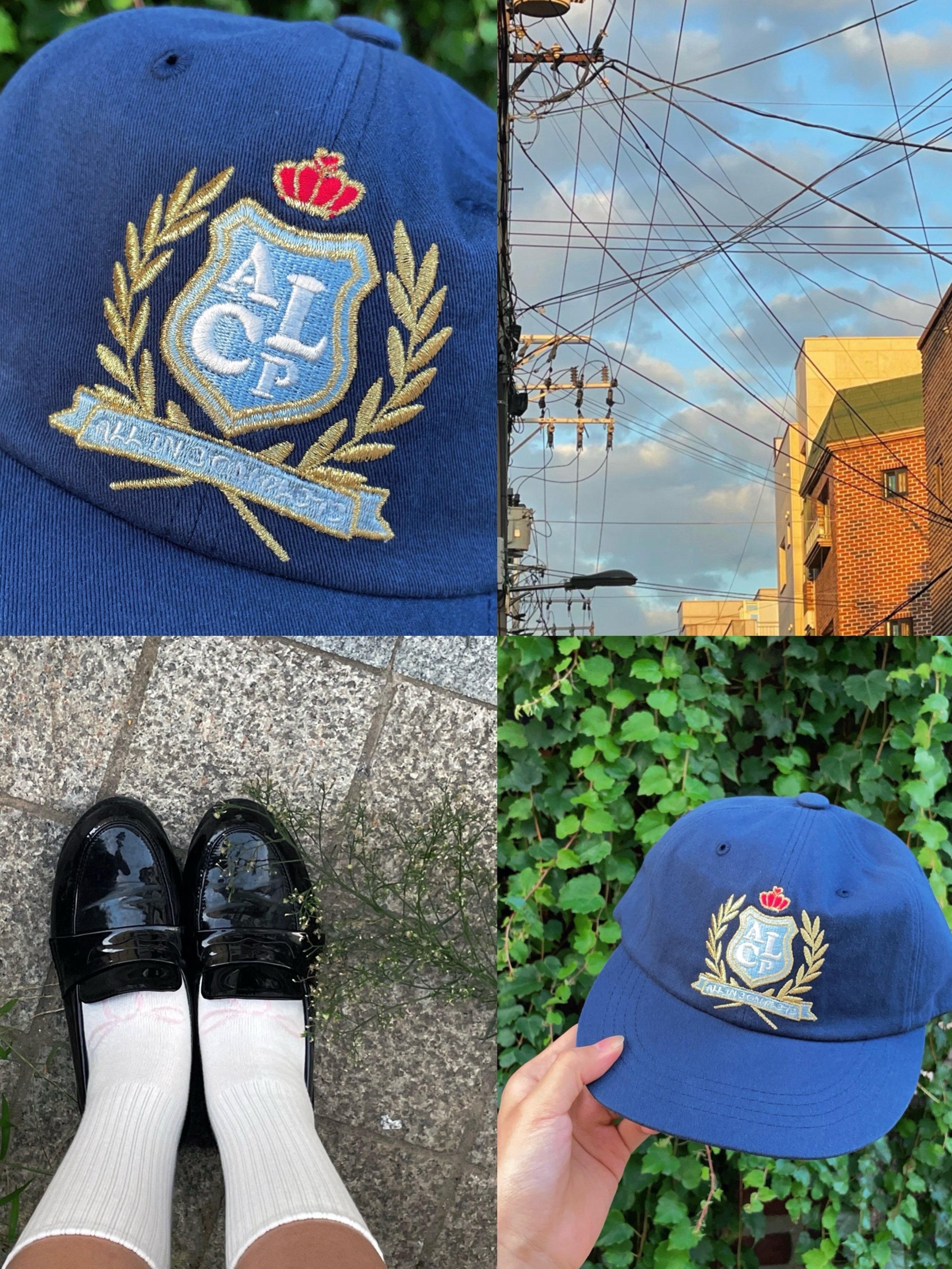 Allincomplete ALCP High School Cap Navy 착용 스타일 - 5