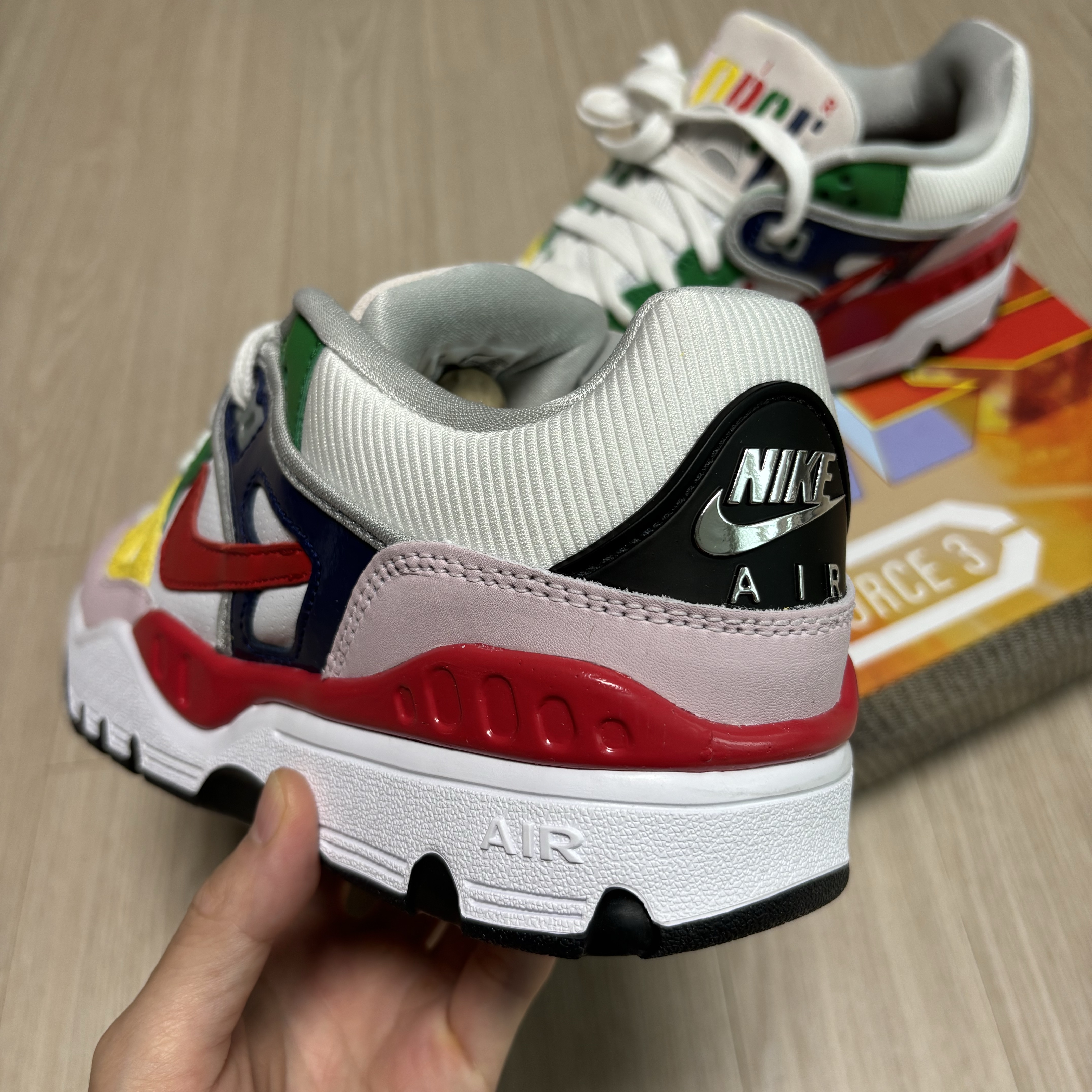 Nike x Nigo Air Force 3 Low SP Blue Void and Tour Yellow 착용 스타일 - 6