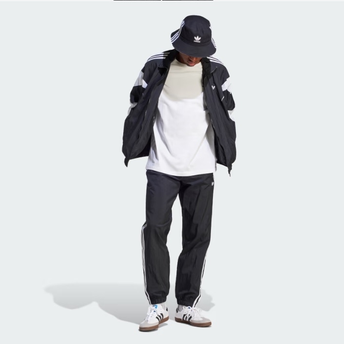 Adidas Rekive Woven Track Jacket Black - KR Sizing 착용 스타일 - 1