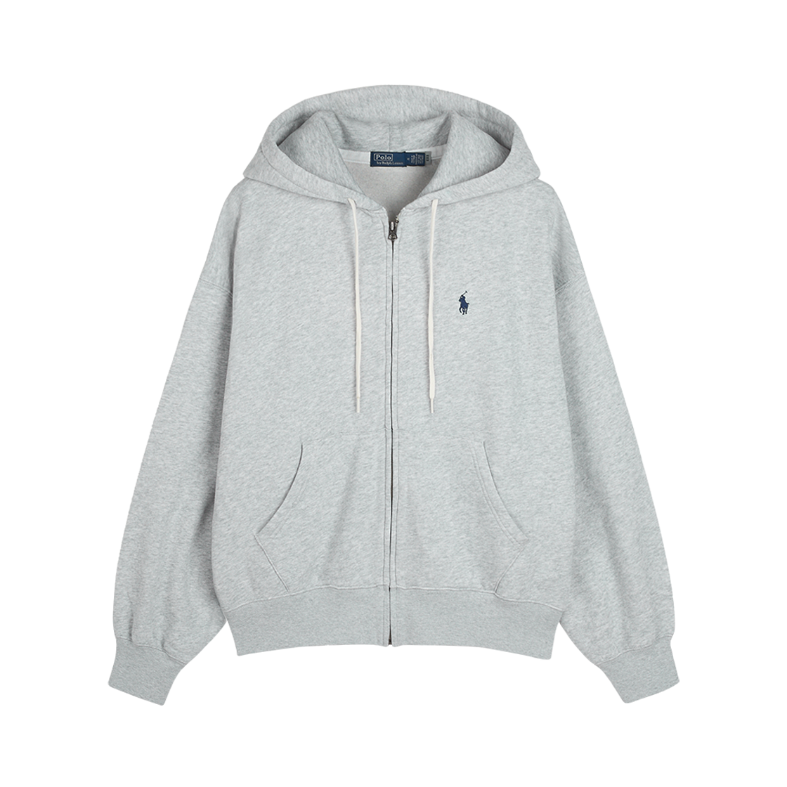 [30%적립] 폴로 랄프 로렌 우먼 오버사이즈 플리스 지퍼 그래픽 후디 그레이 - 24FW([30%적립] Polo Ralph Lauren Women Oversized Fleece Zipper Graphic Hoodie Grey - 24FW)
