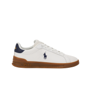 [30% 적립] Polo Ralph Lauren Heritage Court II Leather Suede Sneakers White - 24FW