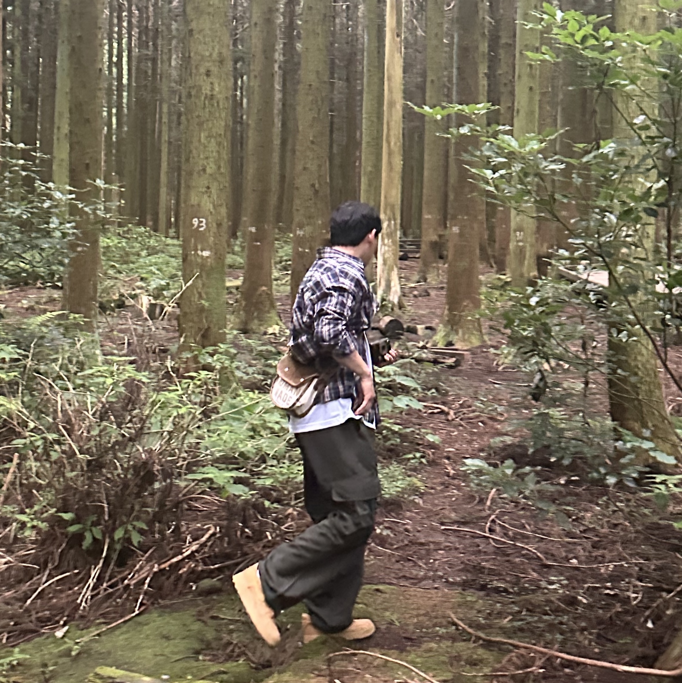 Human Made Shoulder Bag Brown 착용 스타일