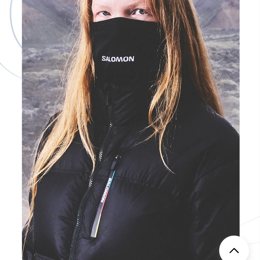 Salomon Contour Down Jacket Black, Salomon Contour Down Jacket Chocolate 착용 스타일 - 1
