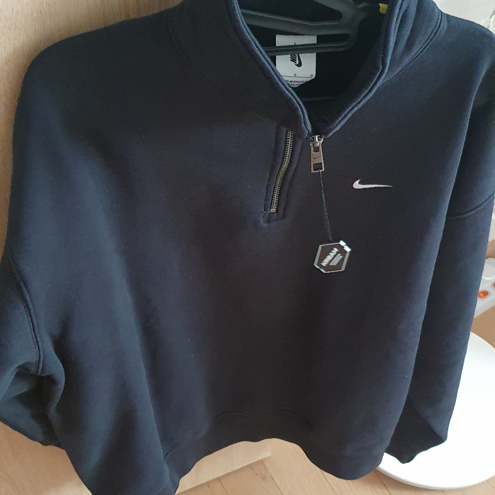 Nike NRG Solo Swoosh Heavy Weight BB Quarter Zip Top Black - Asia 착용 스타일