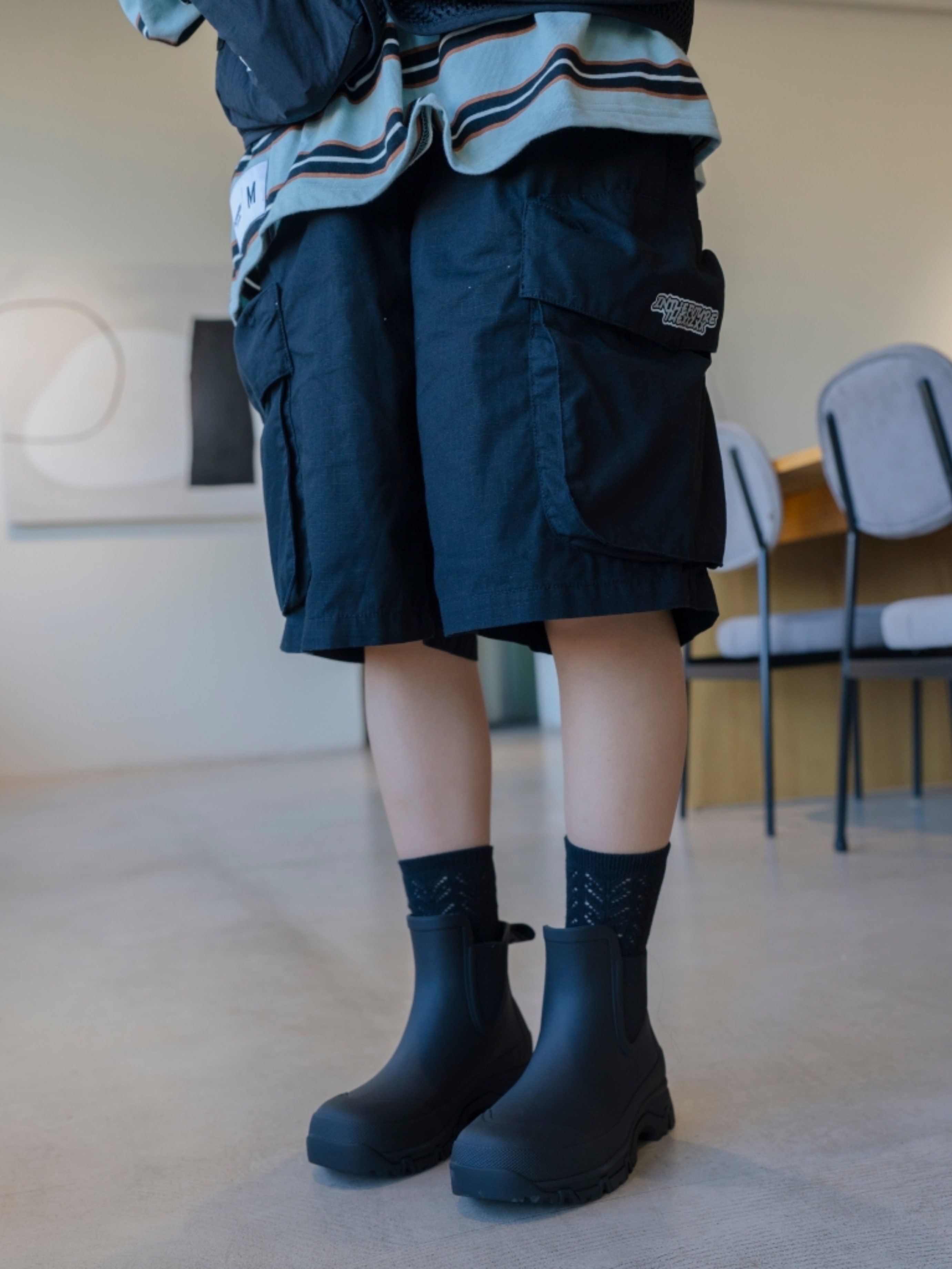 Tretorn Garpa Rubber Boots Black 착용 스타일 - 3