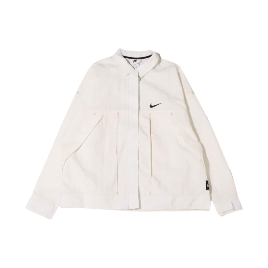 (W) Nike NSW Swoosh Woven Jacket Phantom White - Asia
