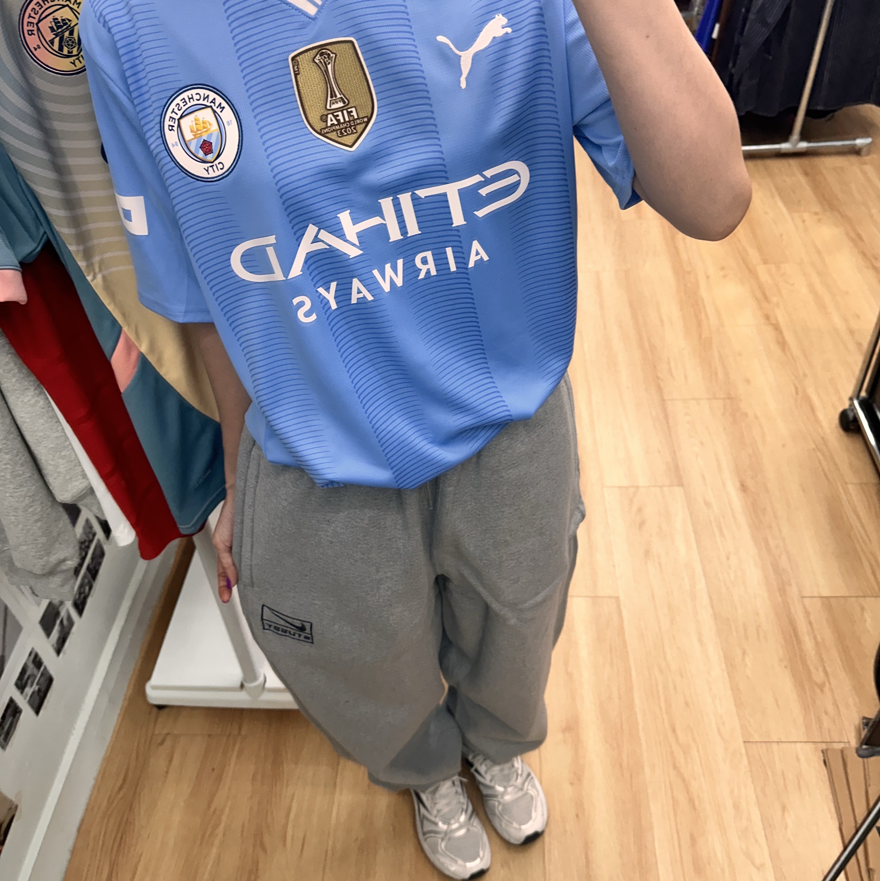 Puma Manchester City 2023/24 Home Jersey Team Light Blue (Non Marking Ver.) 착용 스타일 - 3