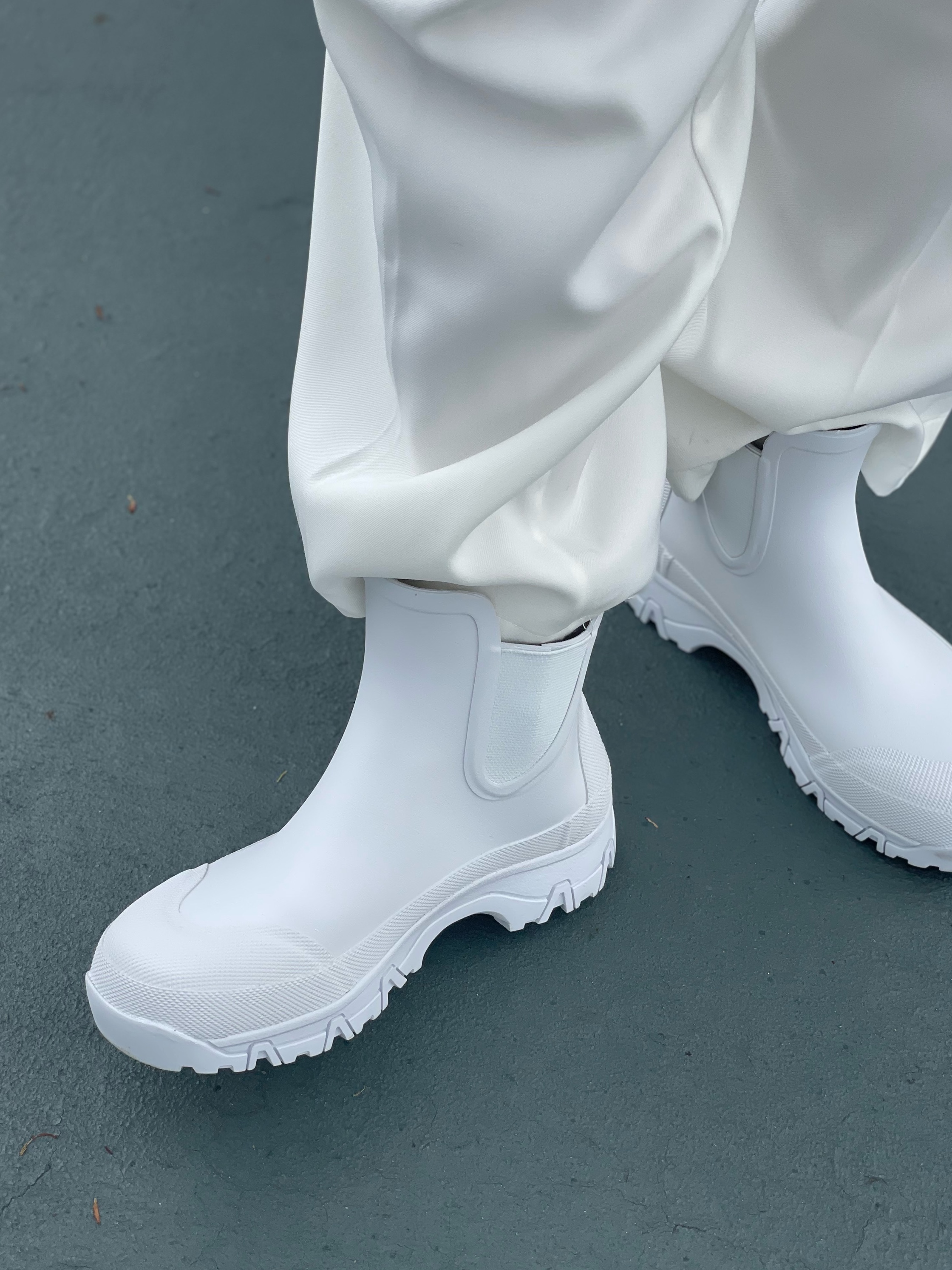 Tretorn Garpa Rubber Boots White 착용 스타일 - 5