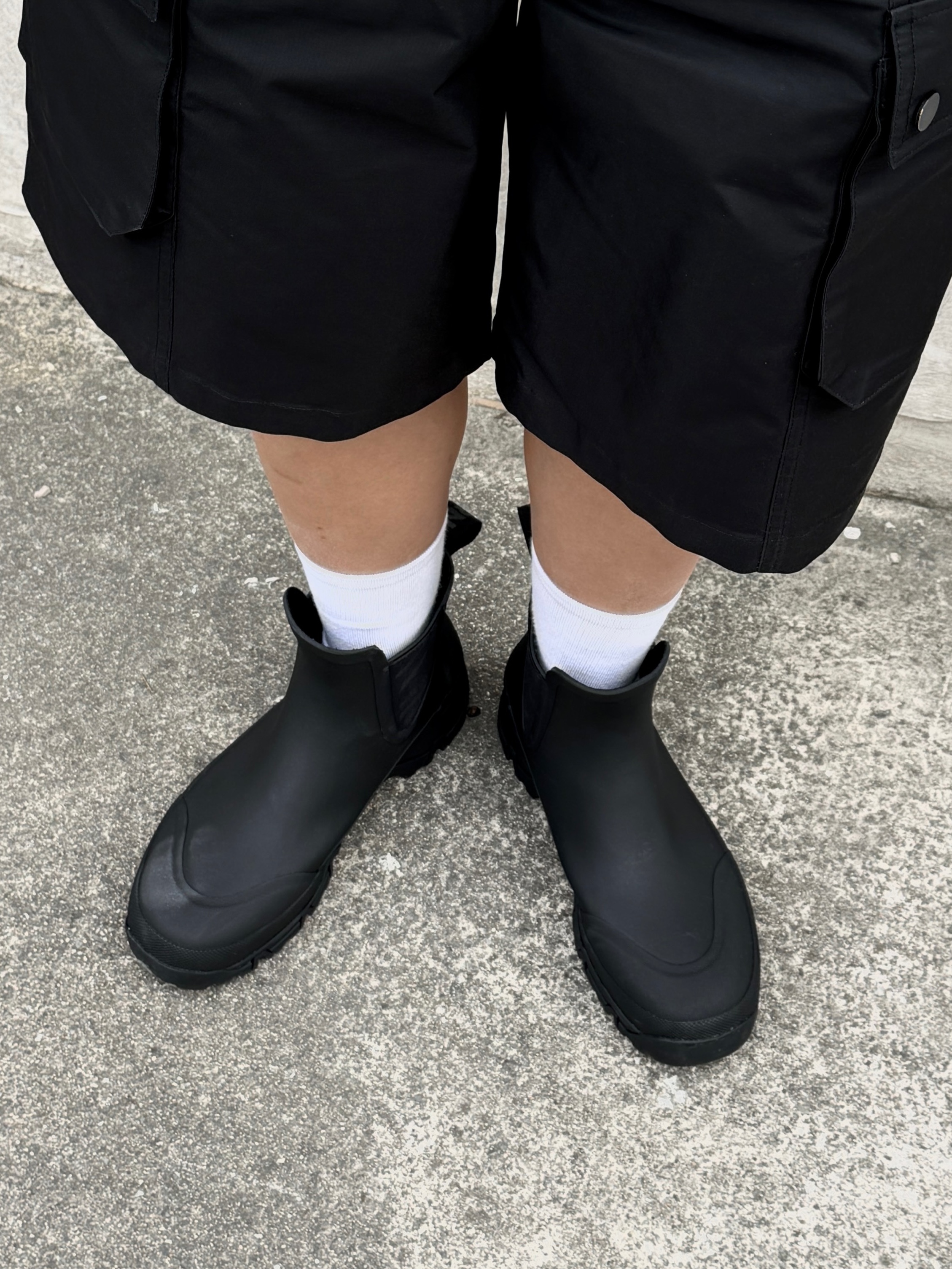 Tretorn Garpa Rubber Boots Black 착용 스타일 - 2
