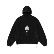 Thug Club Peace Stud Hoodie Black - 24FW
