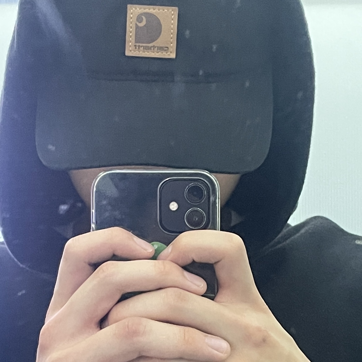 Carhartt Canvas Cap Black 착용 스타일