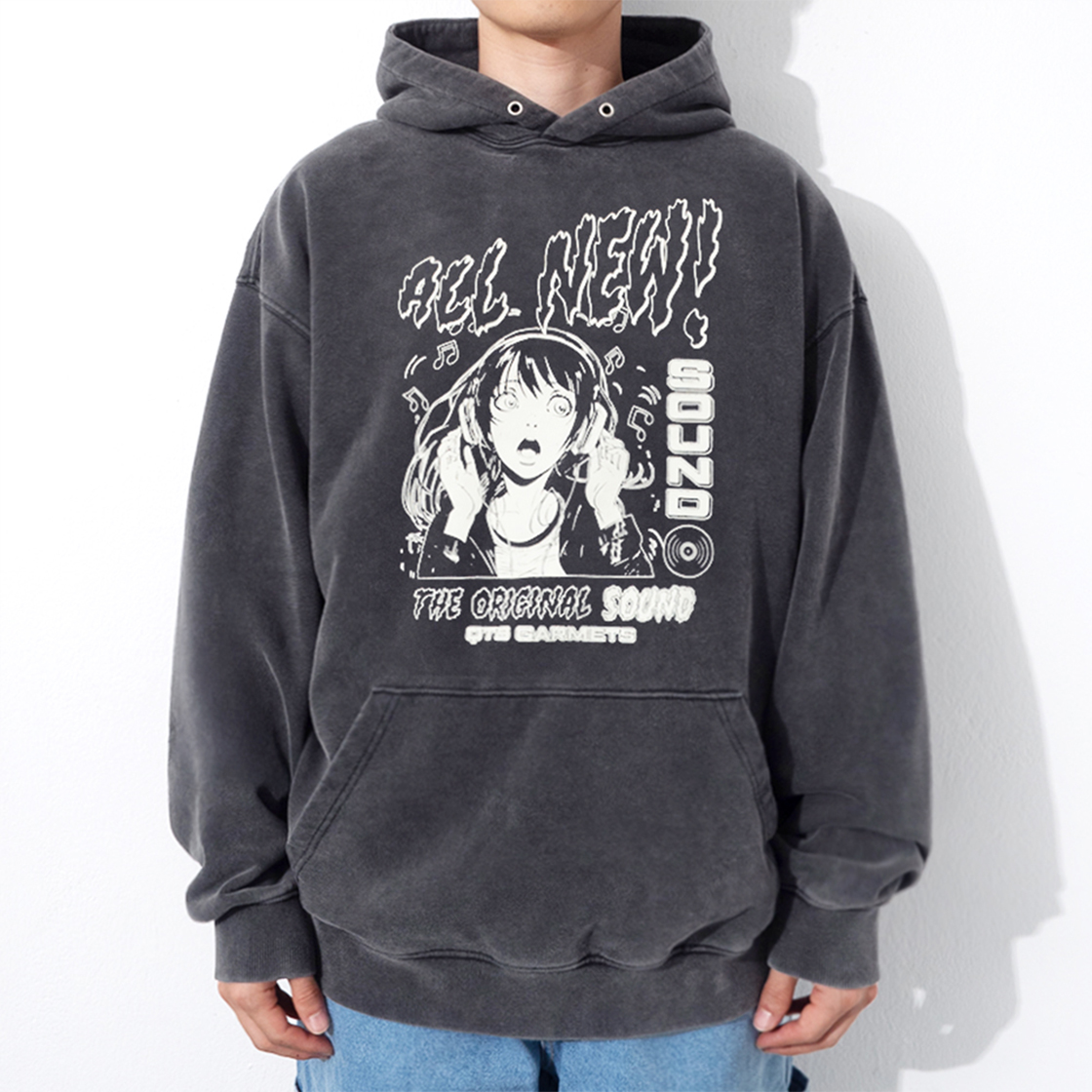 큐티에잇 가먼츠 올뉴 셀파 워시드 후디 블랙(QT8 GARMENTS All New SP Washed Hoodie Black) - 2