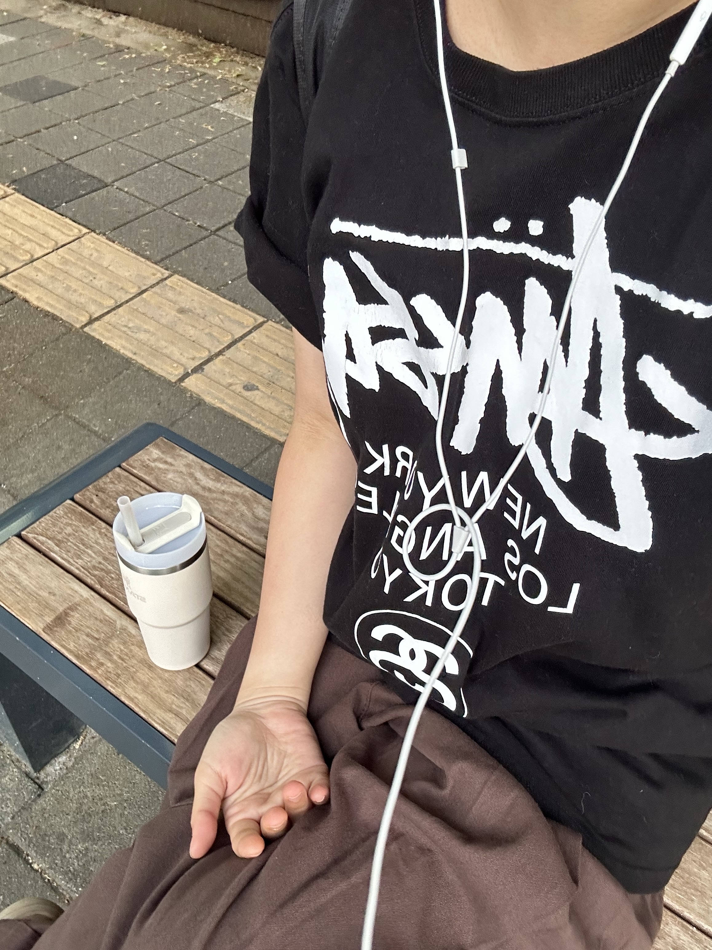 Stussy World Tour T-Shirt Black 2024,2025, Arc'teryx Heliad 15 Backpack Black 착용 스타일 - 3
